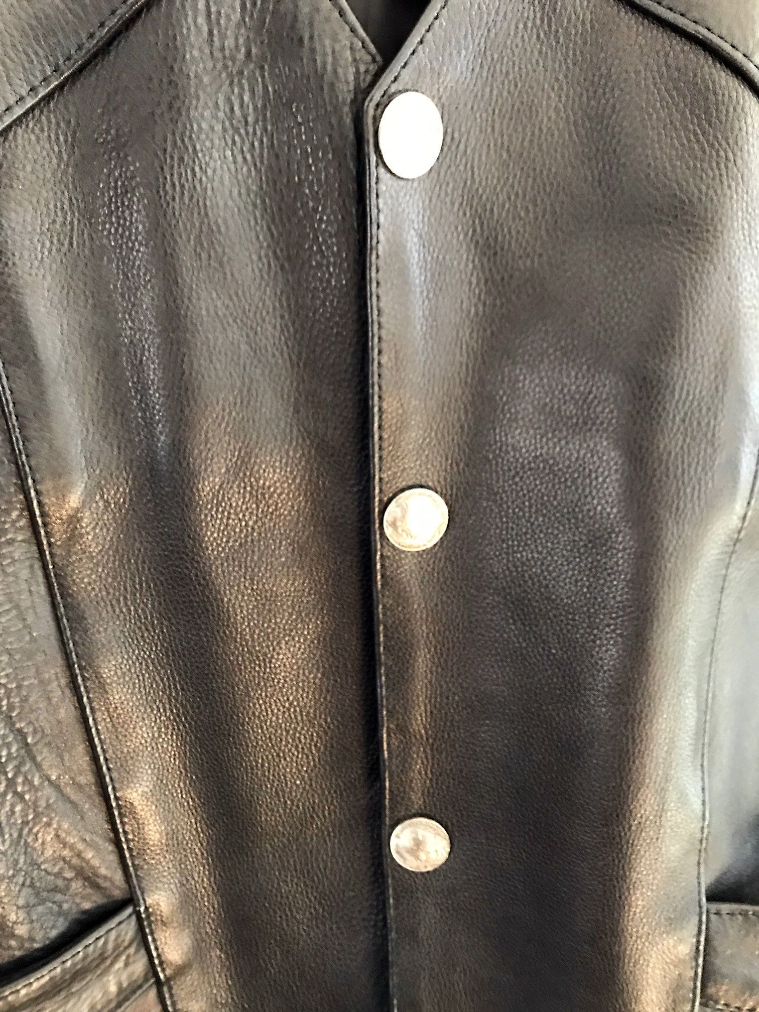 Other Motorcycle Biker Leather Buffalo Vest Sleeveless Size US XXL / EU 58 / 5 - 8 Thumbnail