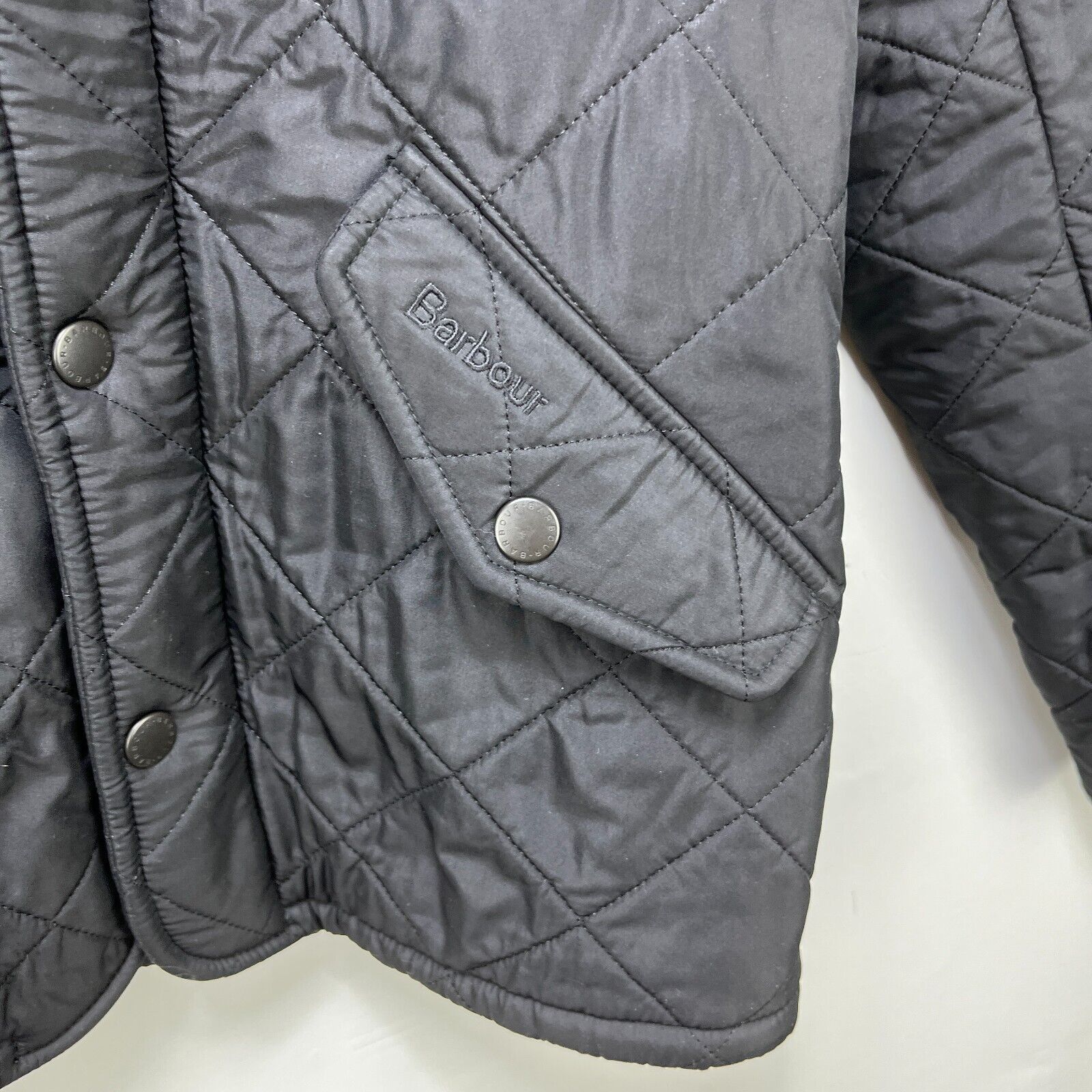 Barbour × Vintage Vintage Barbour Powell Quilted Jacket Boys Large 10/11 Black Size US L / EU 52-54 / 3 - 3 Thumbnail