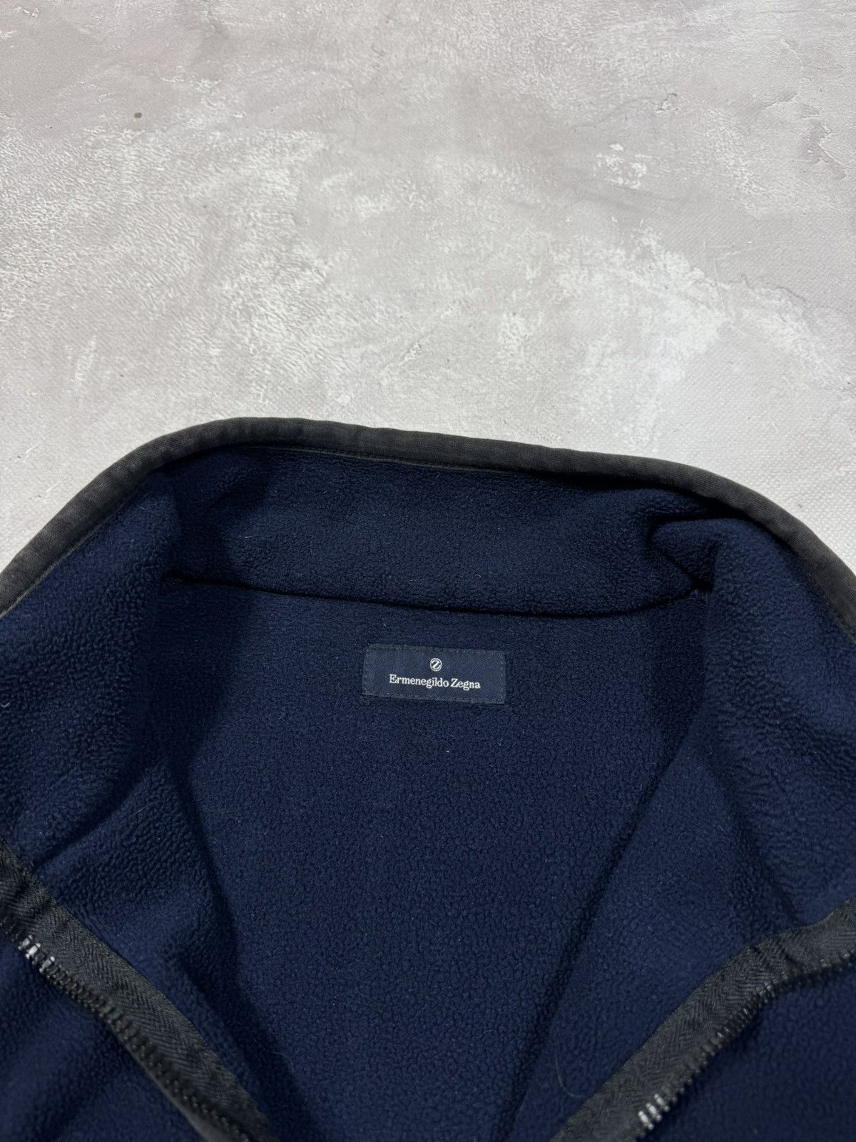 Ermenegildo Zegna Vintage Ermenegilgo Zegna Dark Blue Fleece Size US XXL / EU 58 / 5 - 14 Thumbnail