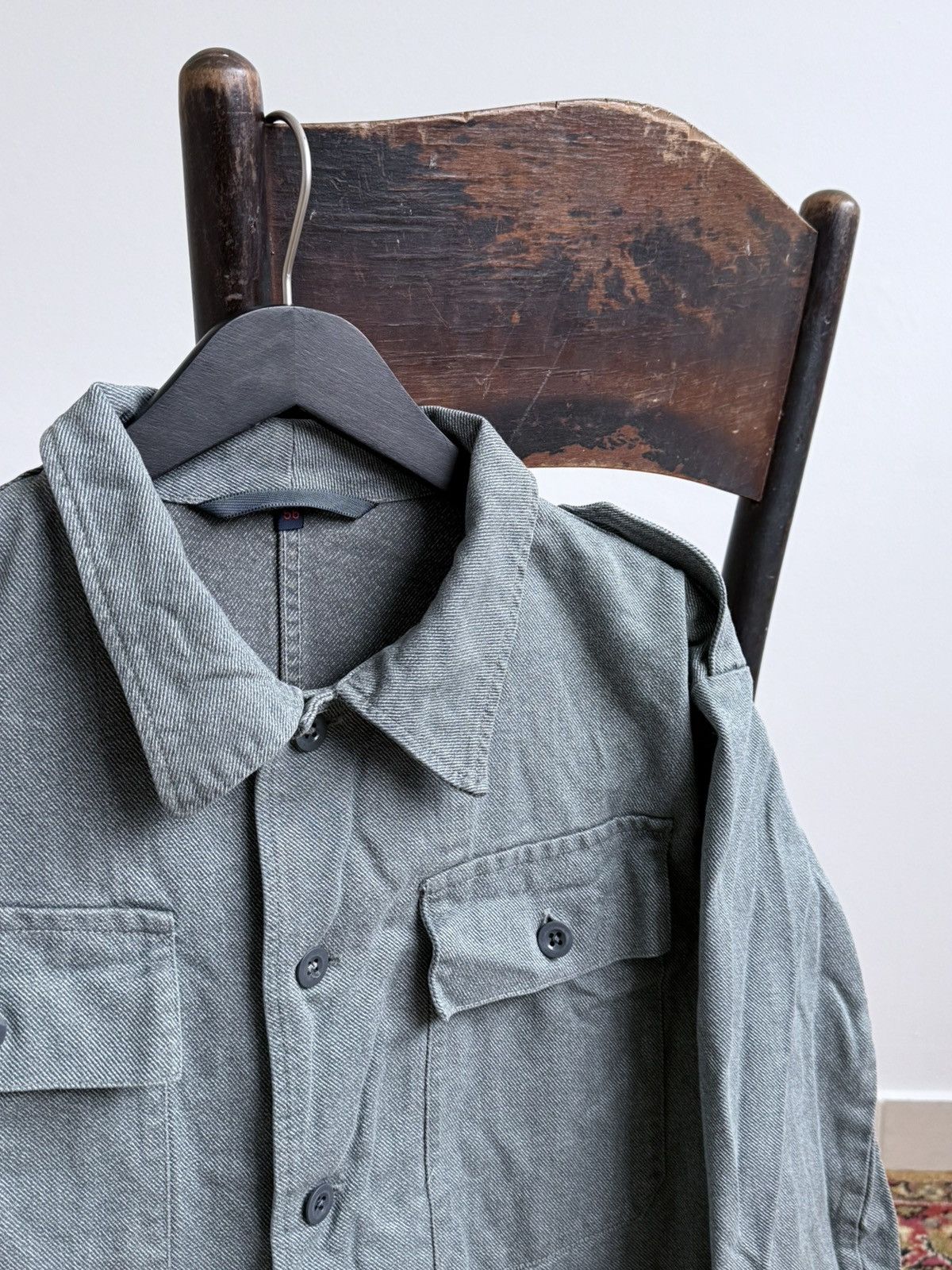 Le Laboureur Vintage 80s Swiss Chore Military Workwear Jacket Size US XL / EU 56 / 4 - 2 Thumbnail