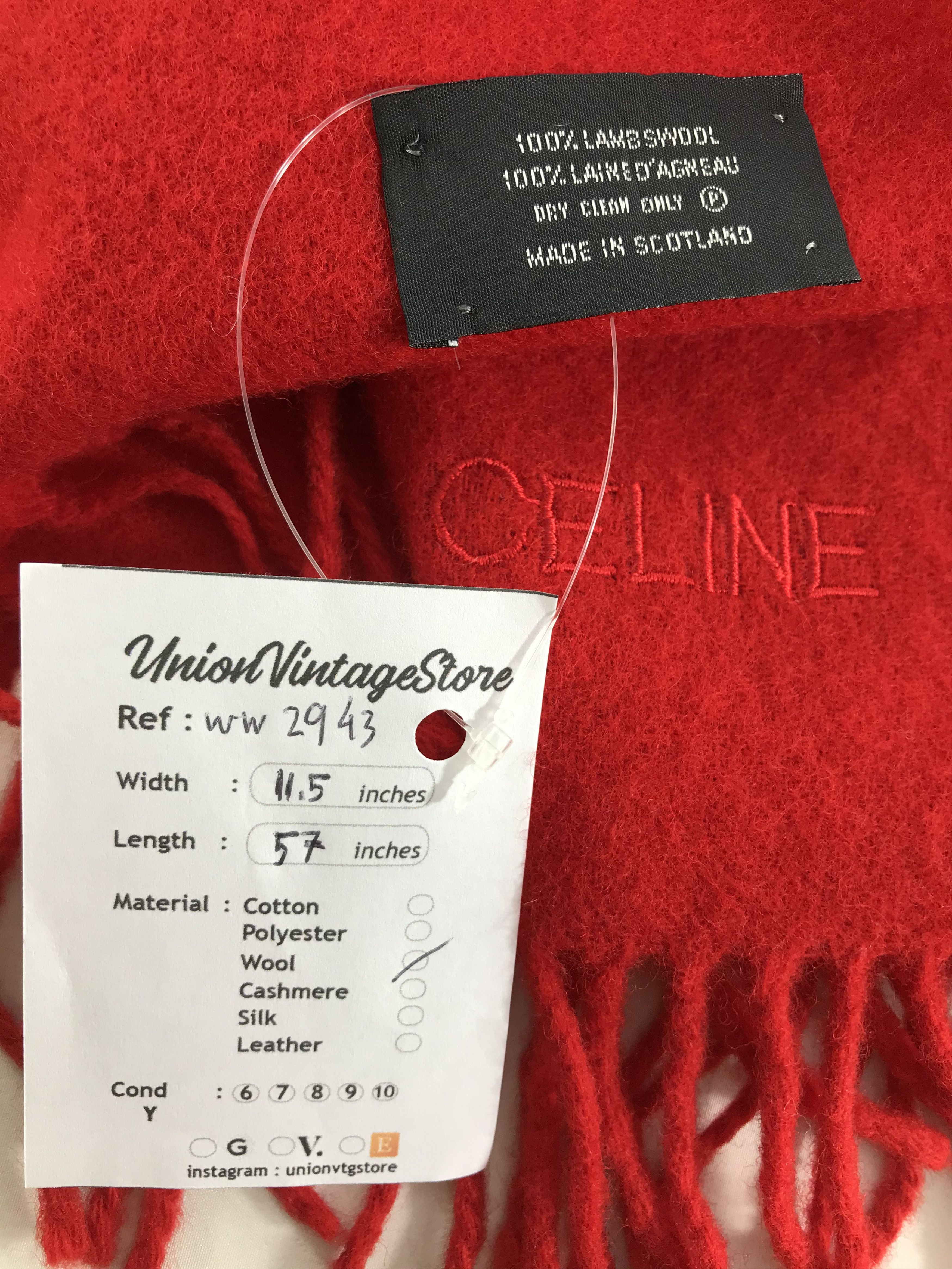 Celine × Vintage Celine Scarf / Muffler / Neckwear - WW2943 Size ONE SIZE - 4 Thumbnail
