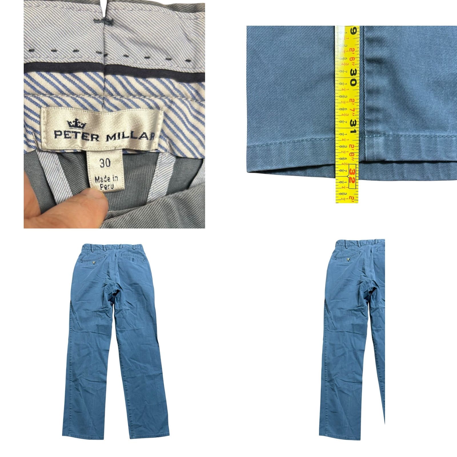Peter Millar Peter Millar Pants 30x32 Beige/ Gray Chino Golf Slacks Trousers Office Lot of 2 Mens Regular Front Flat Front 5-Pocket Size US 30 / EU 46 - 9 Thumbnail