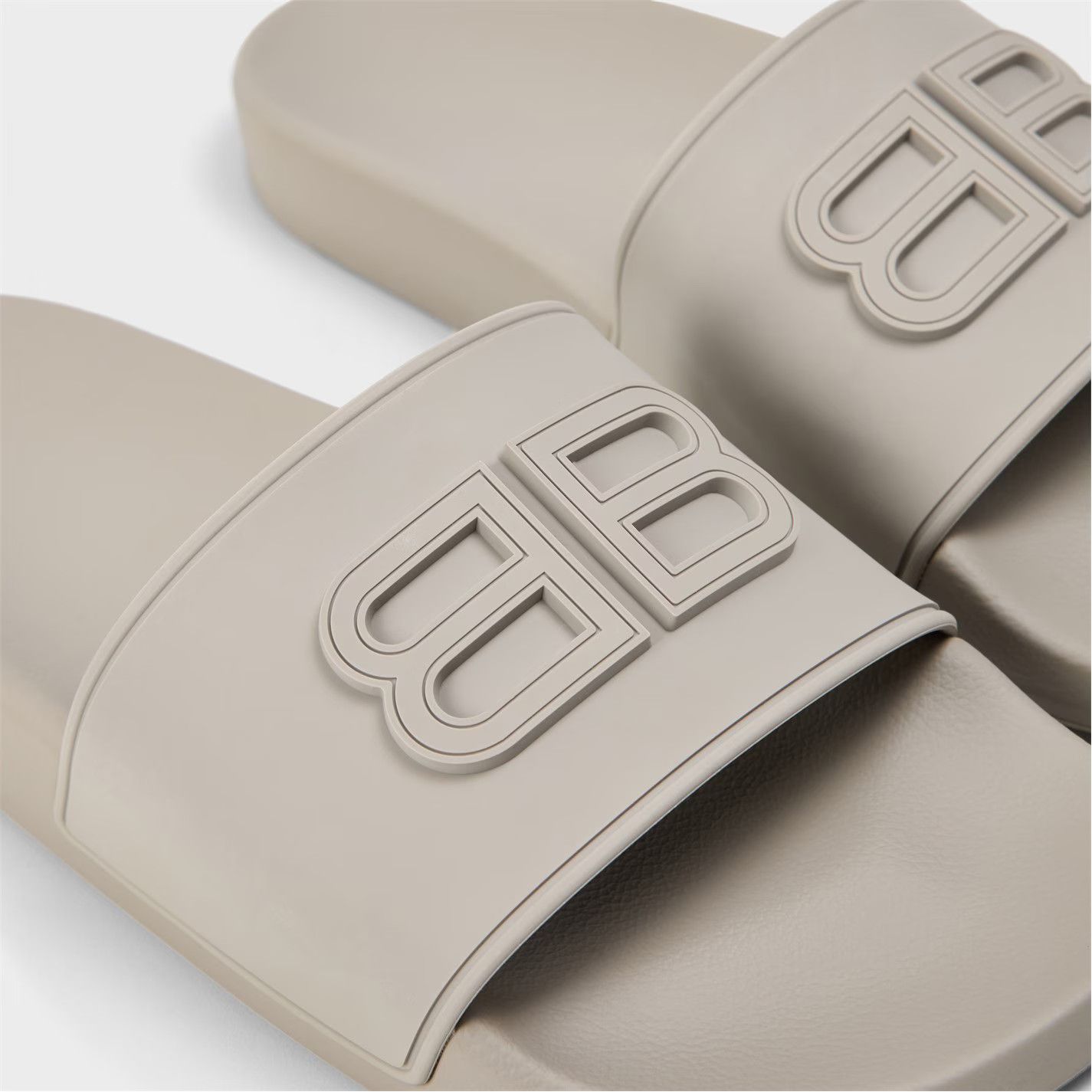 Balenciaga o1g2r1mq0226 Water Resistant Pool Sliders In Grey Size US 7 / EU 40 - 3 Thumbnail