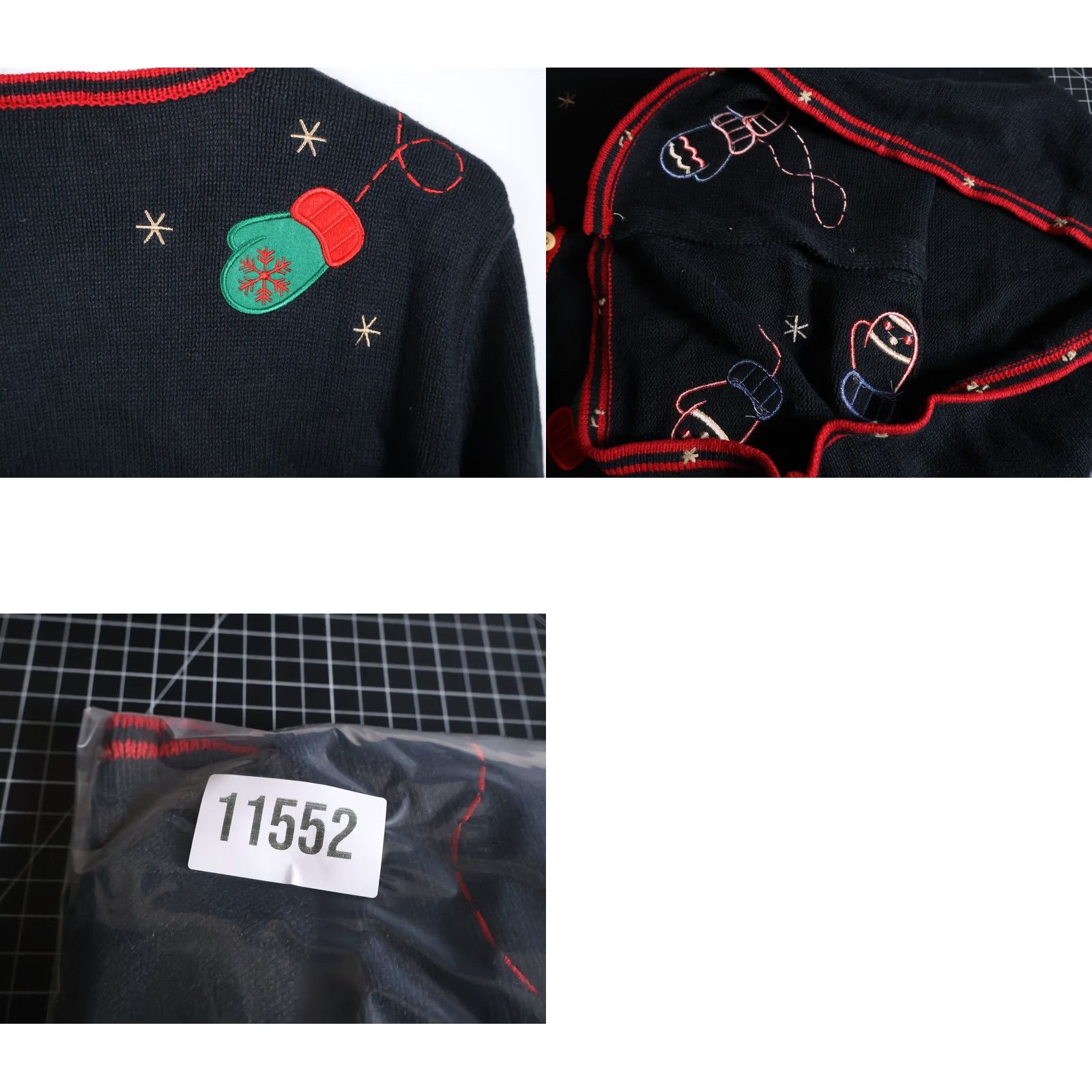 Vintage VINTAGE Field Gear Cardigan Women's XL Black Embroidered Mitten Geometric Knit Heavyweight 90s Holiday Outdoor Ugly Sweater Men/Women? Size XL / US 12-14 / IT 48-50 - 9 Thumbnail