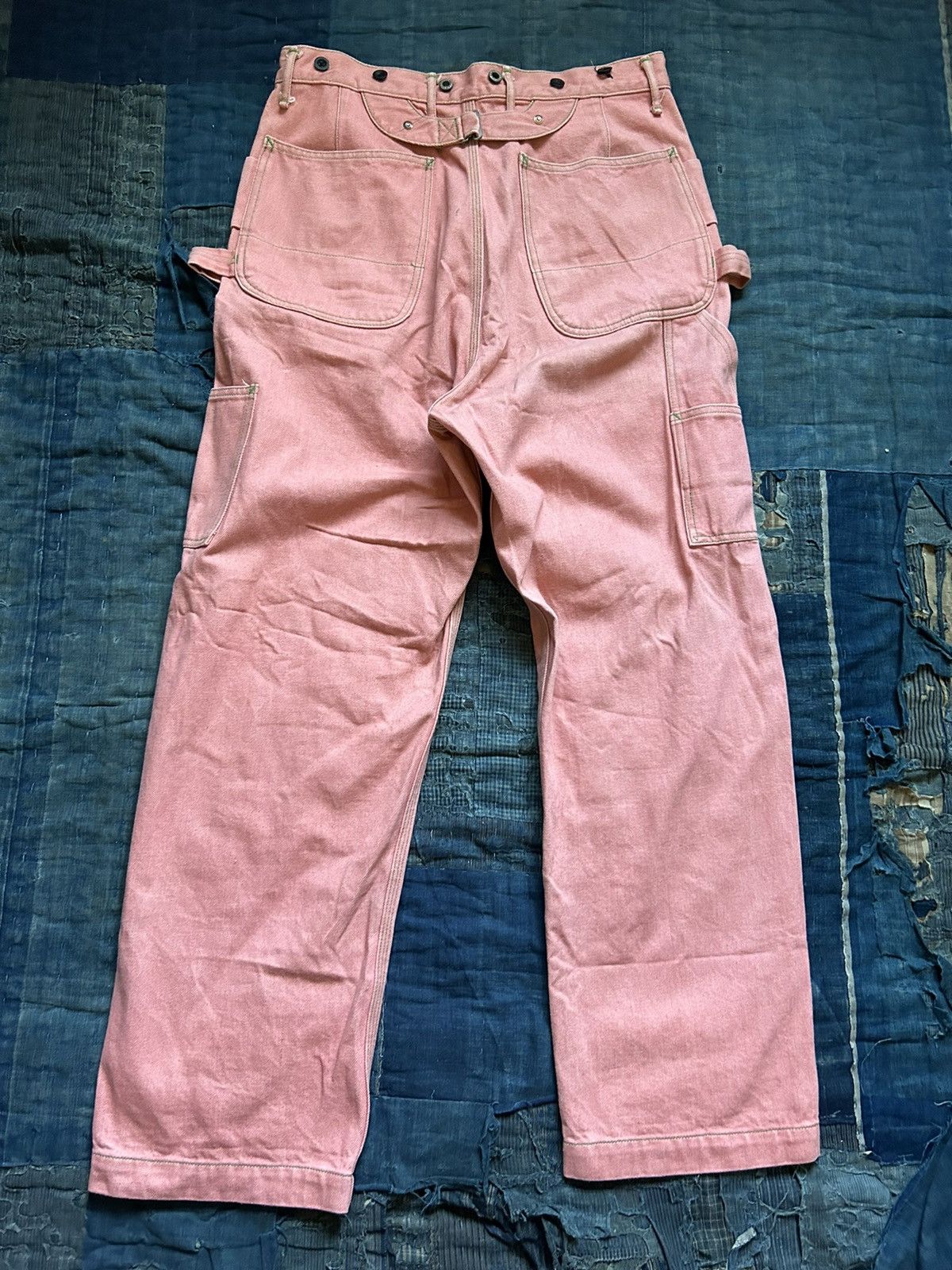 Kapital × Kapital Kountry KAPITAL color denim Double Knee Lumber Pants pink Size US 30 / EU 46 - 2 Thumbnail
