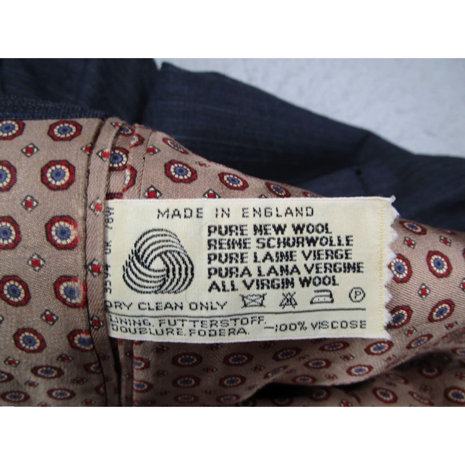 Chester Barrie VINTAGE Carroll & Co Jacket Mens 42 Regular Blue 2 Button Wool Blazer Chester Barrie Size 42R - 5 Thumbnail