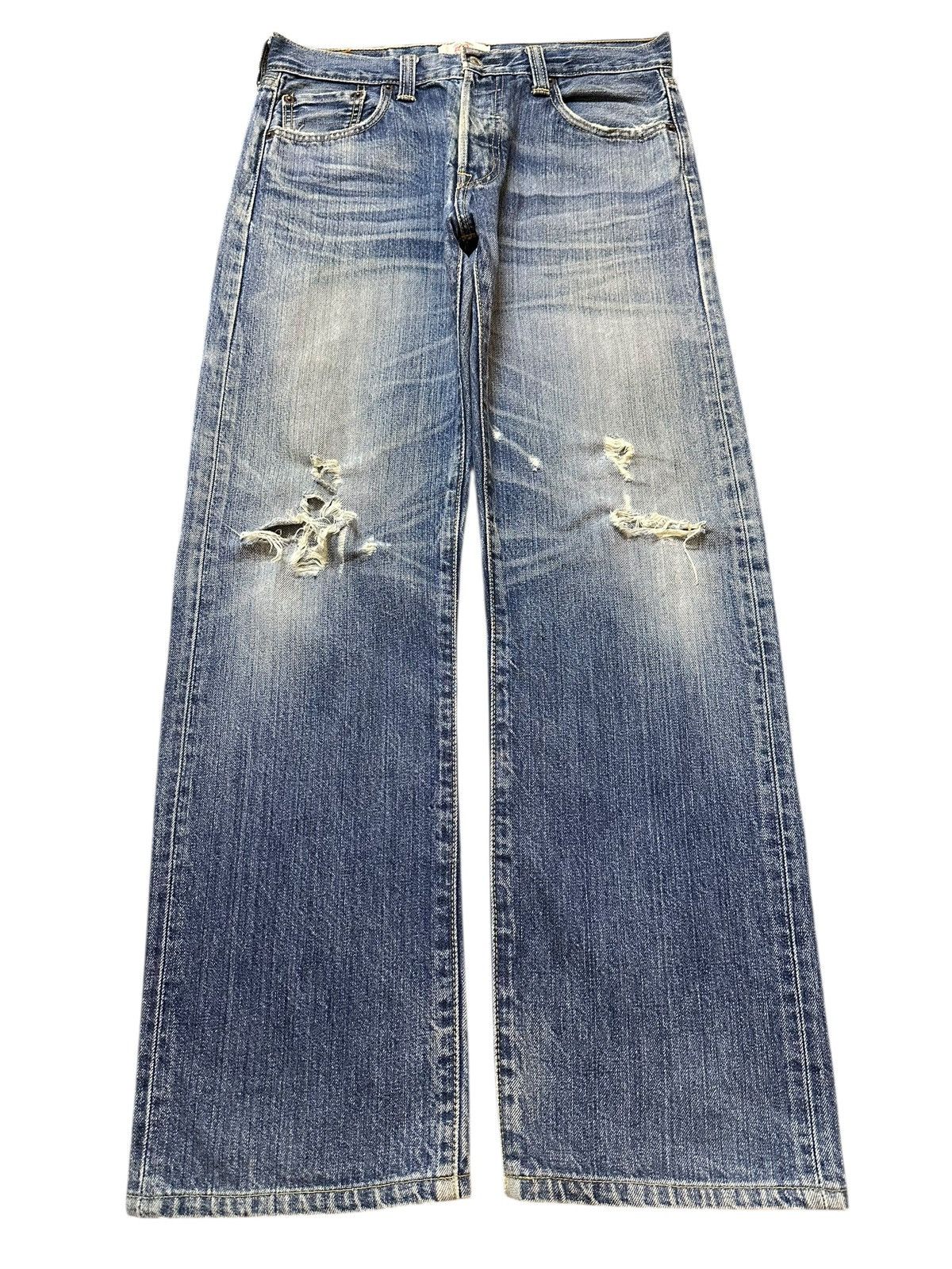 Levi's Vintage Levis 501 Blue Faded Wash Distressed Style Jeans Size US 30 / EU 46 - 1 Thumbnail