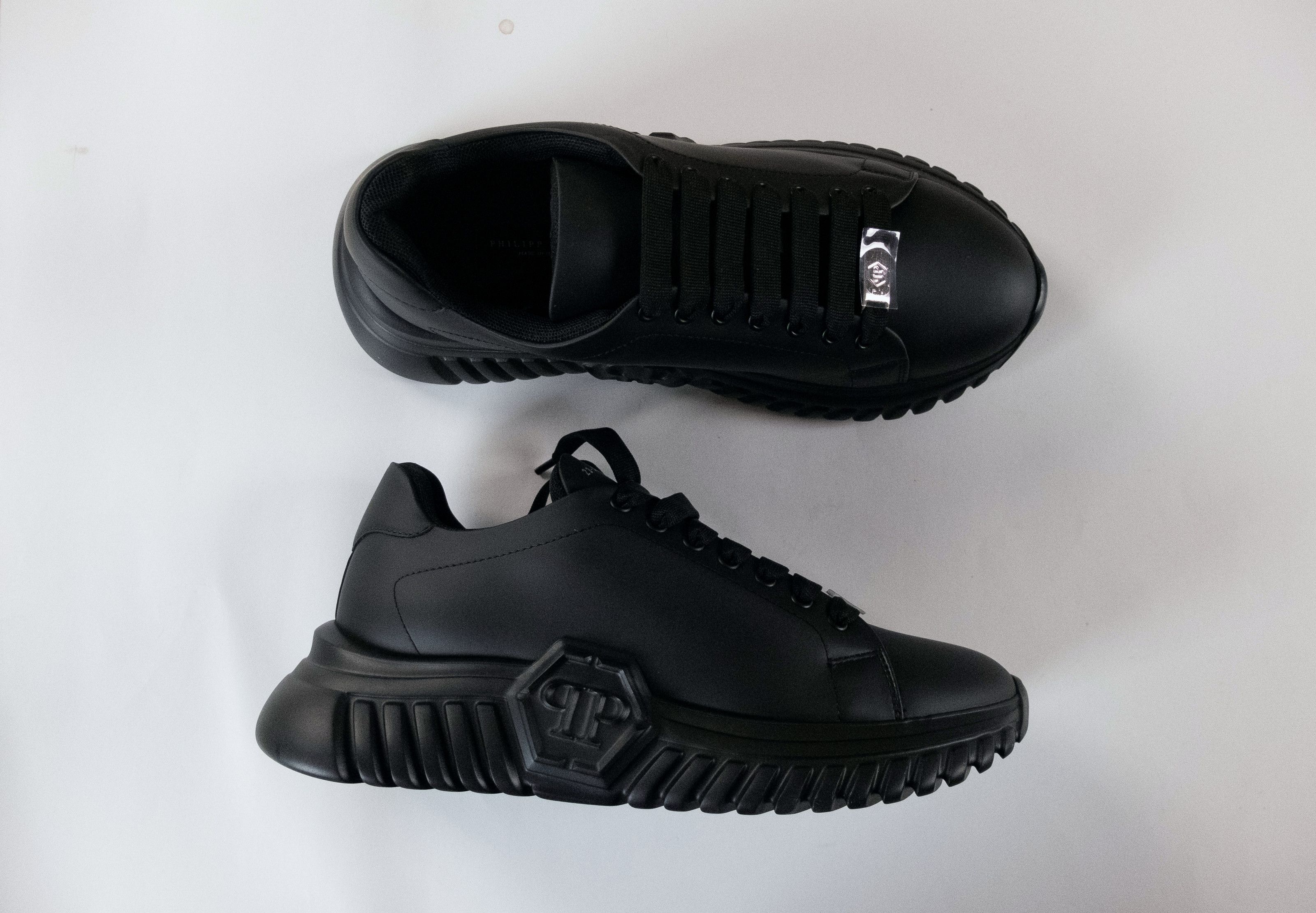 Philipp Plein PHILIPP PLEIN black Supersonic low chunky sole sneakers 43 q Size US 10 / EU 43 - 3 Thumbnail