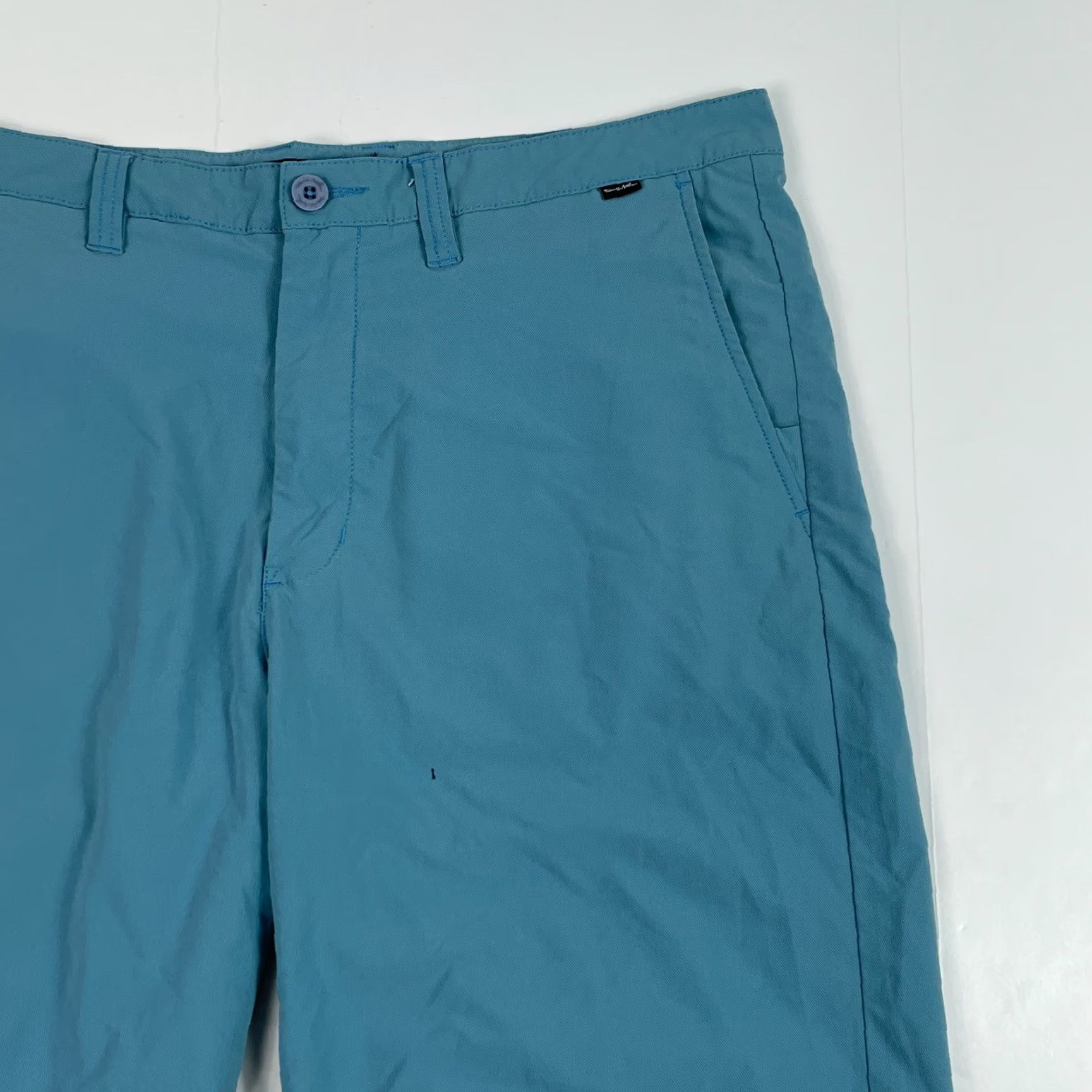 TravisMathew Travis Mathew Shorts Mens 38 x 11 Blue Golfer Chino Flat Front Golfing Outdoors Size US 38 / EU 54 - 3 Thumbnail