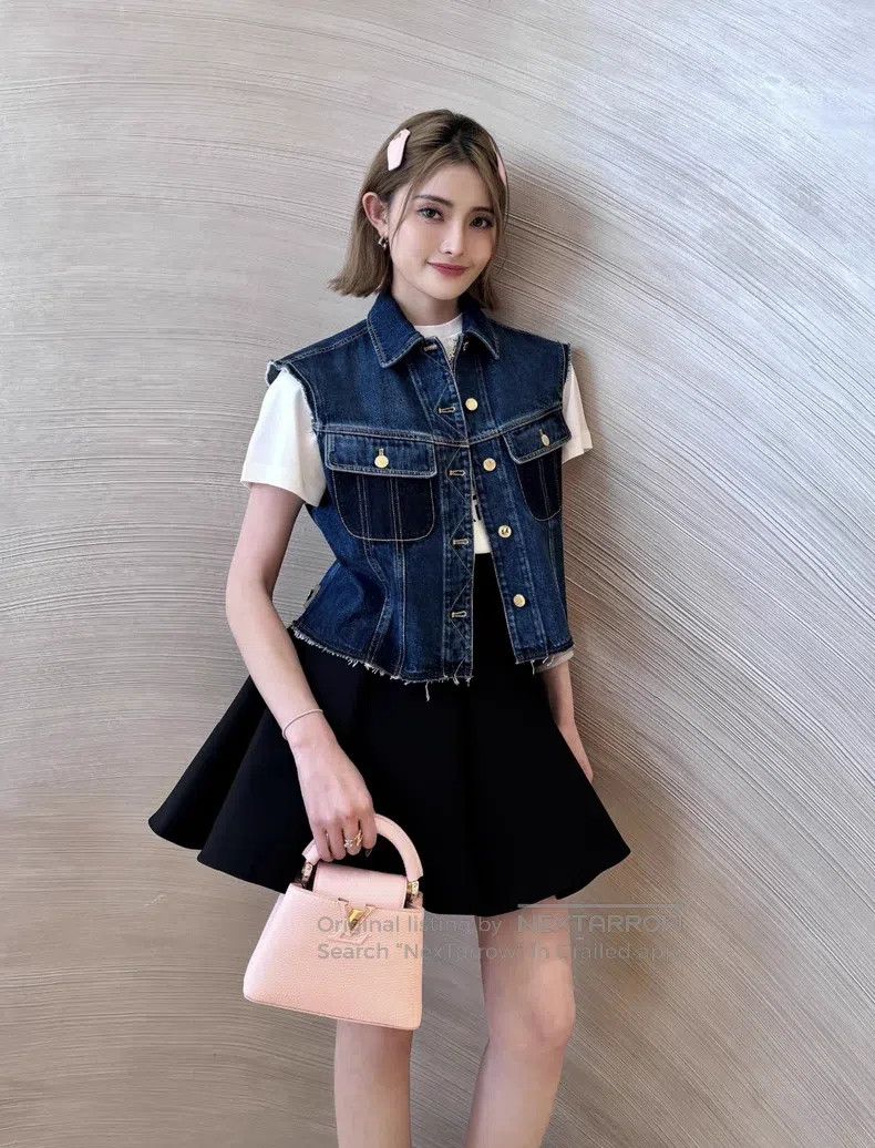 Louis Vuitton Louis Vuitton 24 leather denim vest Size XXS / US 00 / IT 34 - 9 Thumbnail