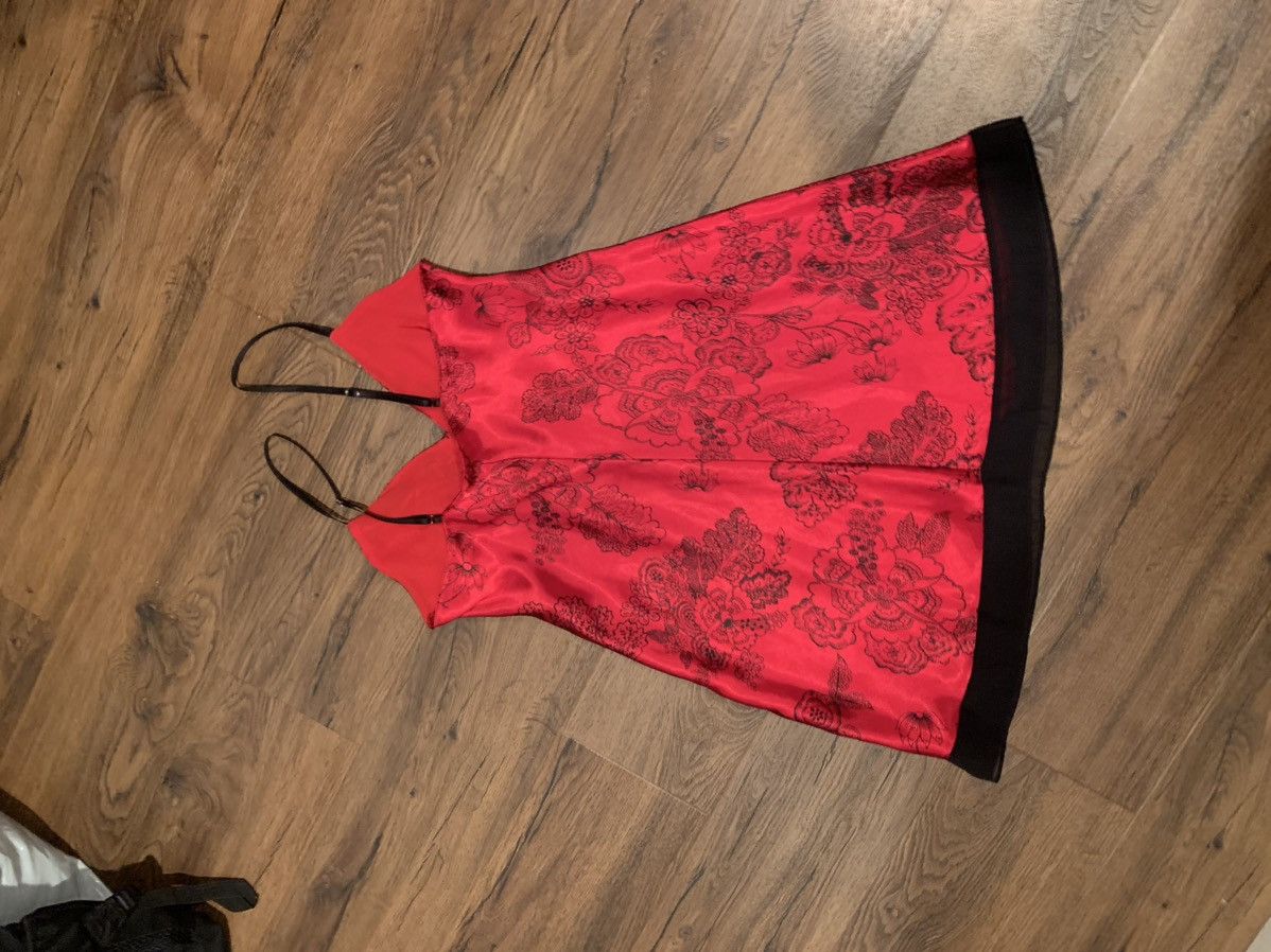 Apt. 9 Red and Black Cami Silk Dress Size M / US 6-8 / IT 42-44 - 2 Thumbnail