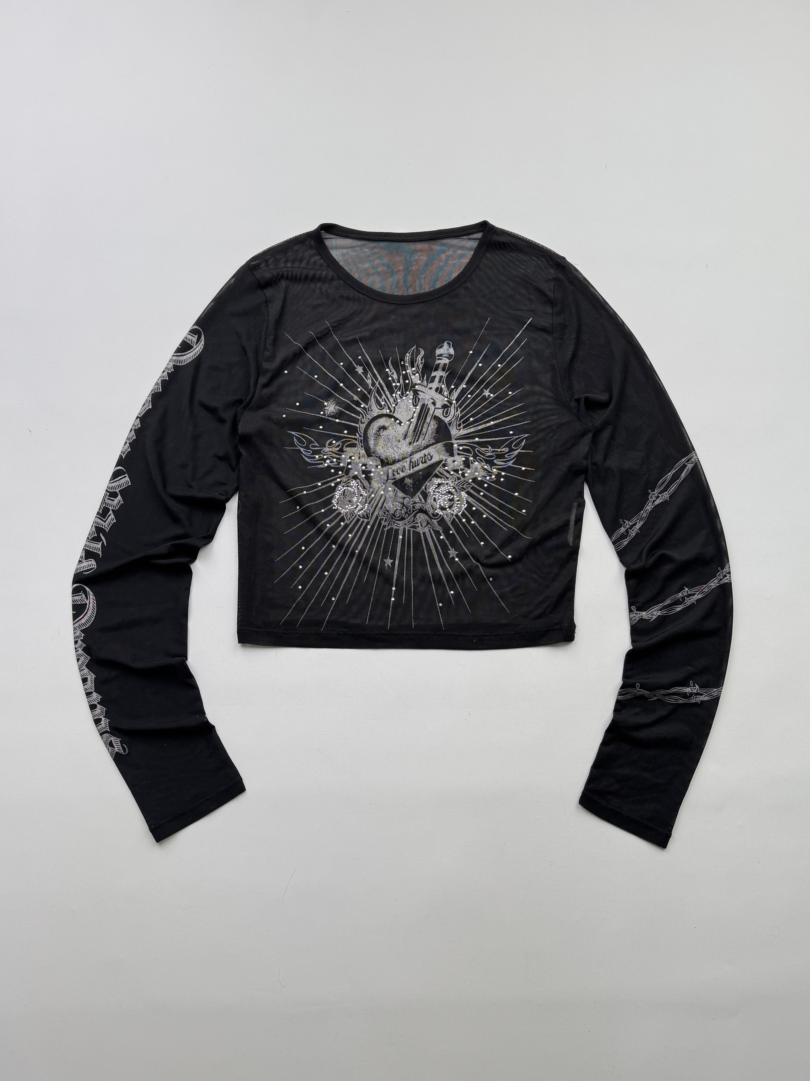 Hysteric Glamour Vintage Cropped Mesh Long Sleeve B760(V489)E2 Size XS / US 0-2 / IT 36-38 - 1 Thumbnail