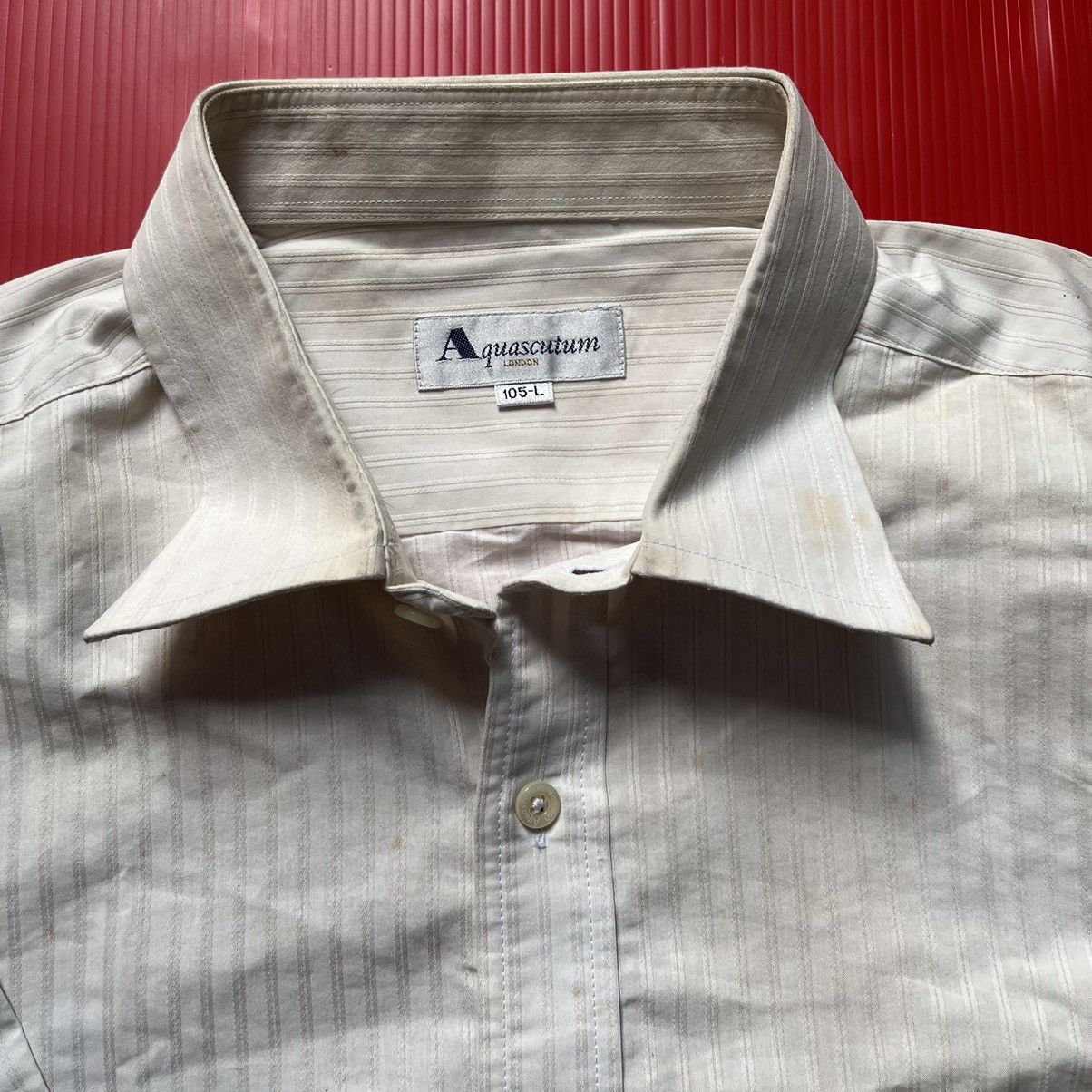 Aquascutum × Other UK Vintage Aquascutum of london Shirt long sleeve White stripes Size US XL / EU 56 / 4 - 6 Thumbnail