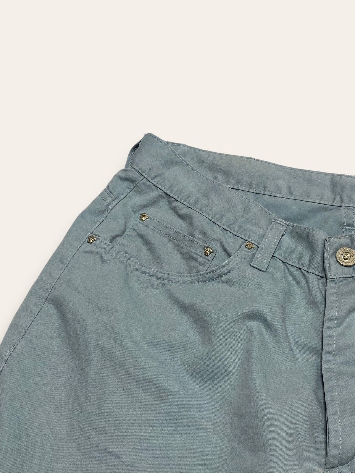 Versace Vintage VERSACE JEANS COUTURE Menthol Colour Pants Y2K Size US 31 - 5 Thumbnail