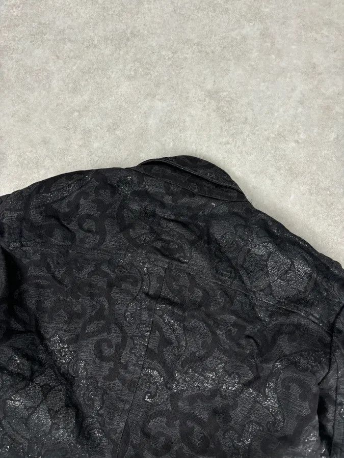 Roberto Cavalli 2000s Roberto Cavalli Black Obscure Damask Jacket Size M / US 6-8 / IT 42-44 - 6 Thumbnail