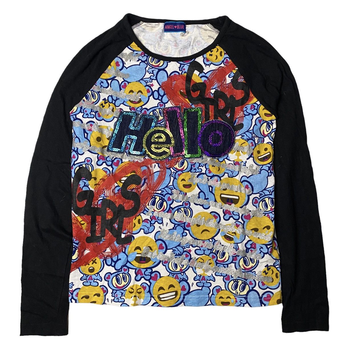 Angel Blue 2000's Angel Blue Cuteness Overload Emojis LS Size US S / EU 44-46 / 1 - 1 Thumbnail