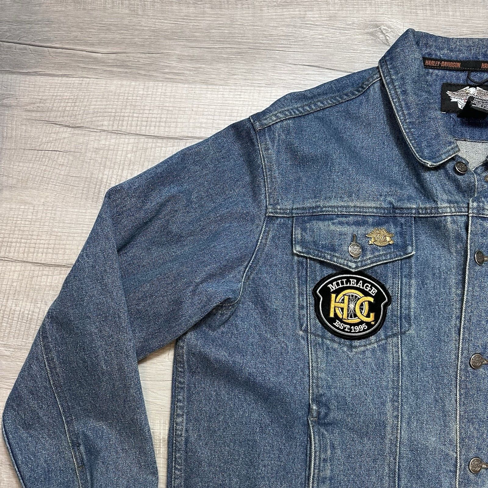Harley Davidson VTG Harley Davidson Denim Button Up Jacket Mens V Twin Power Size US XL / EU 56 / 4 - 8 Thumbnail