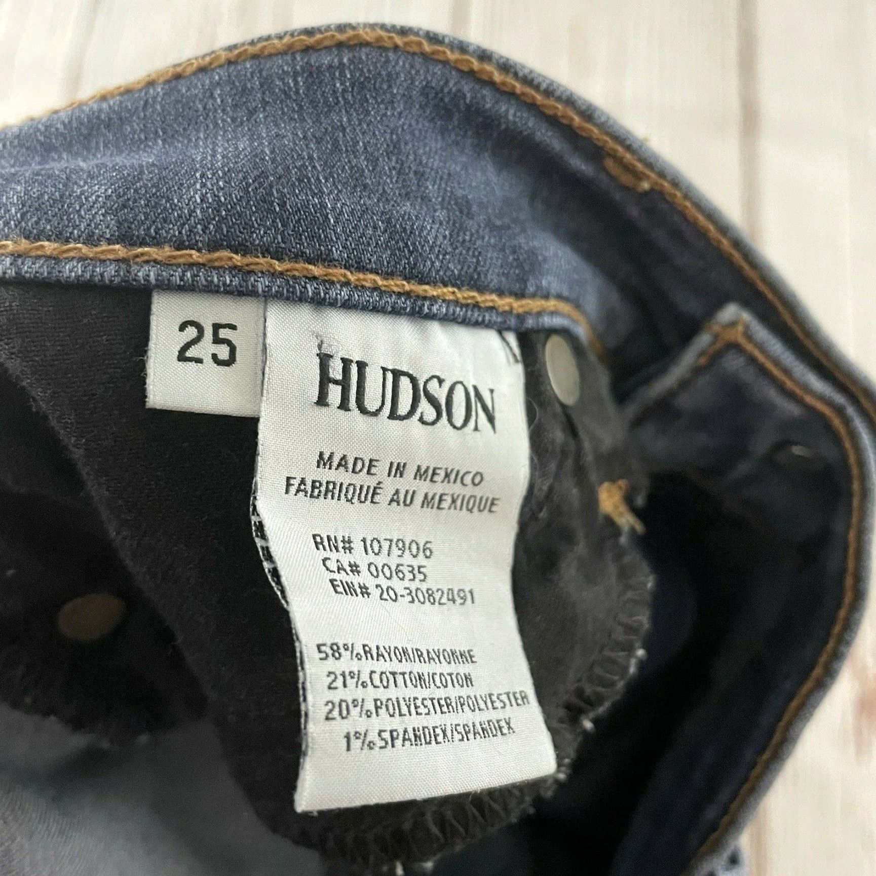 Hudson Hudson Krista Jeans Denim Blue Women's 25 Slim Skinny Size 42" / US 20 - 4 Thumbnail