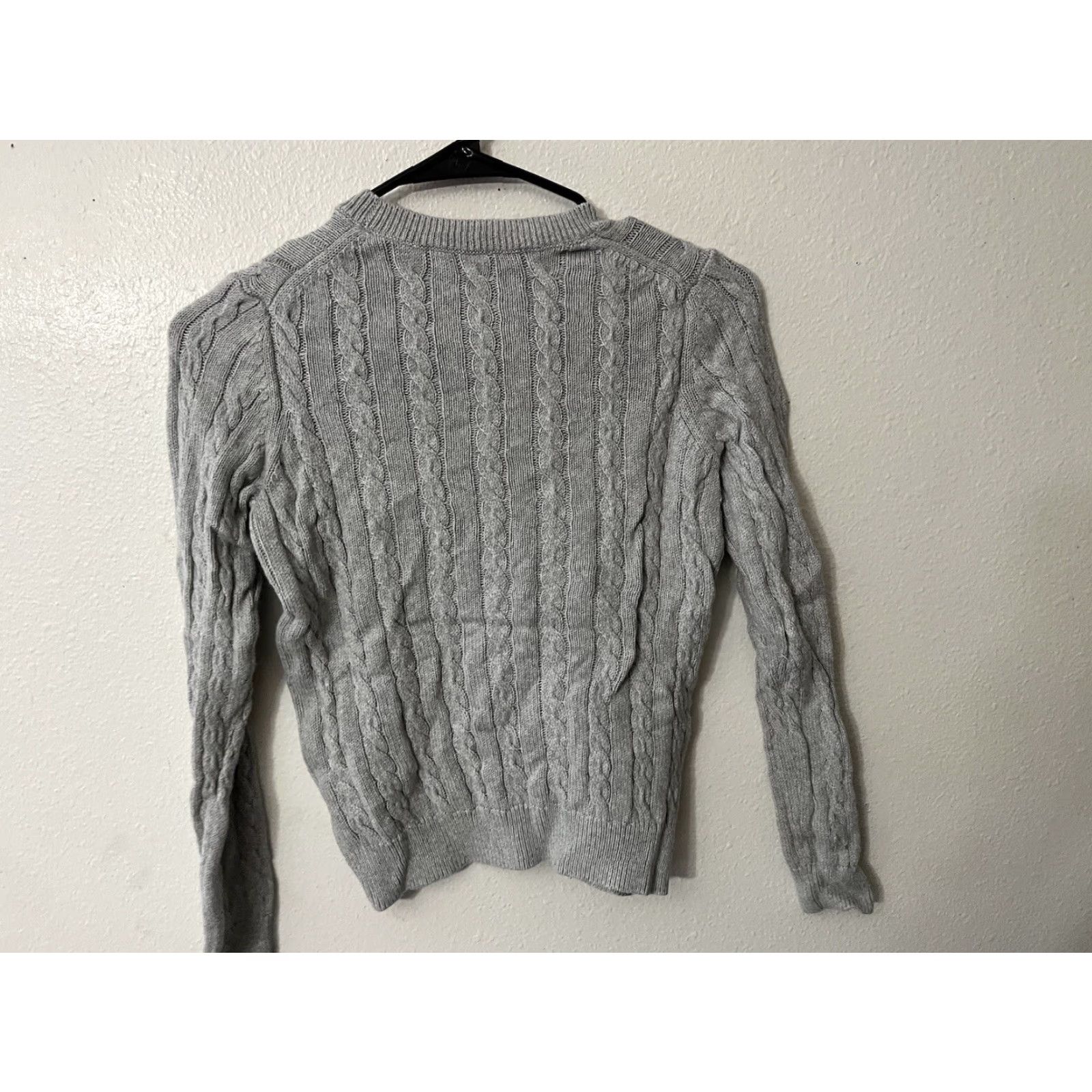 Vineyard Vines VINEYARD VINES Girl's Cable Knit Sweater Crew Neck Cotton Blend Pullover Size S Gray Girls Fall Casual Size S / US 4 / IT 40 - 3 Thumbnail