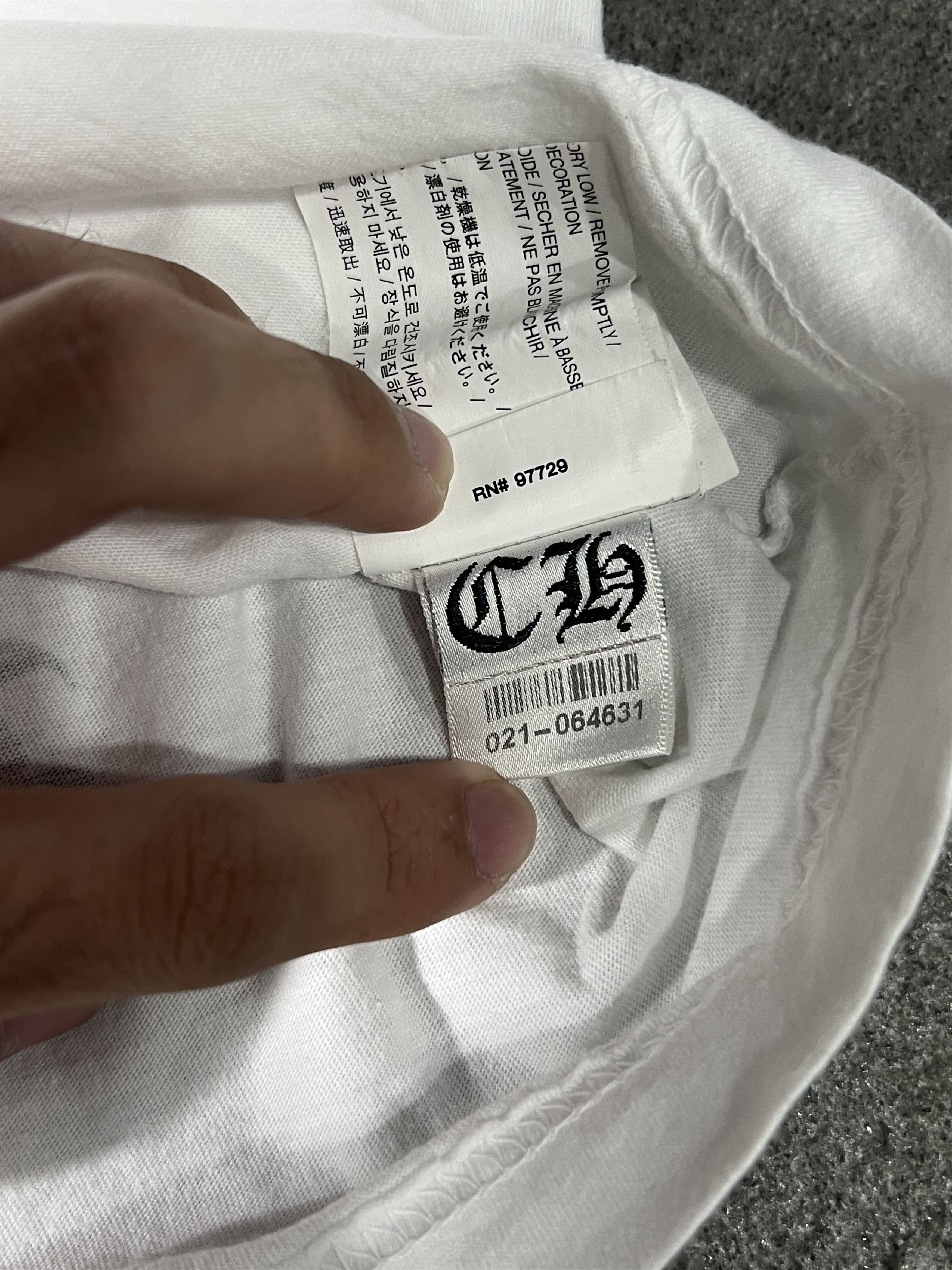 Chrome Hearts Chrome Hearts Hongkong Exclusive Pocket Tee White Logo L Size US L / EU 52-54 / 3 - 4 Thumbnail
