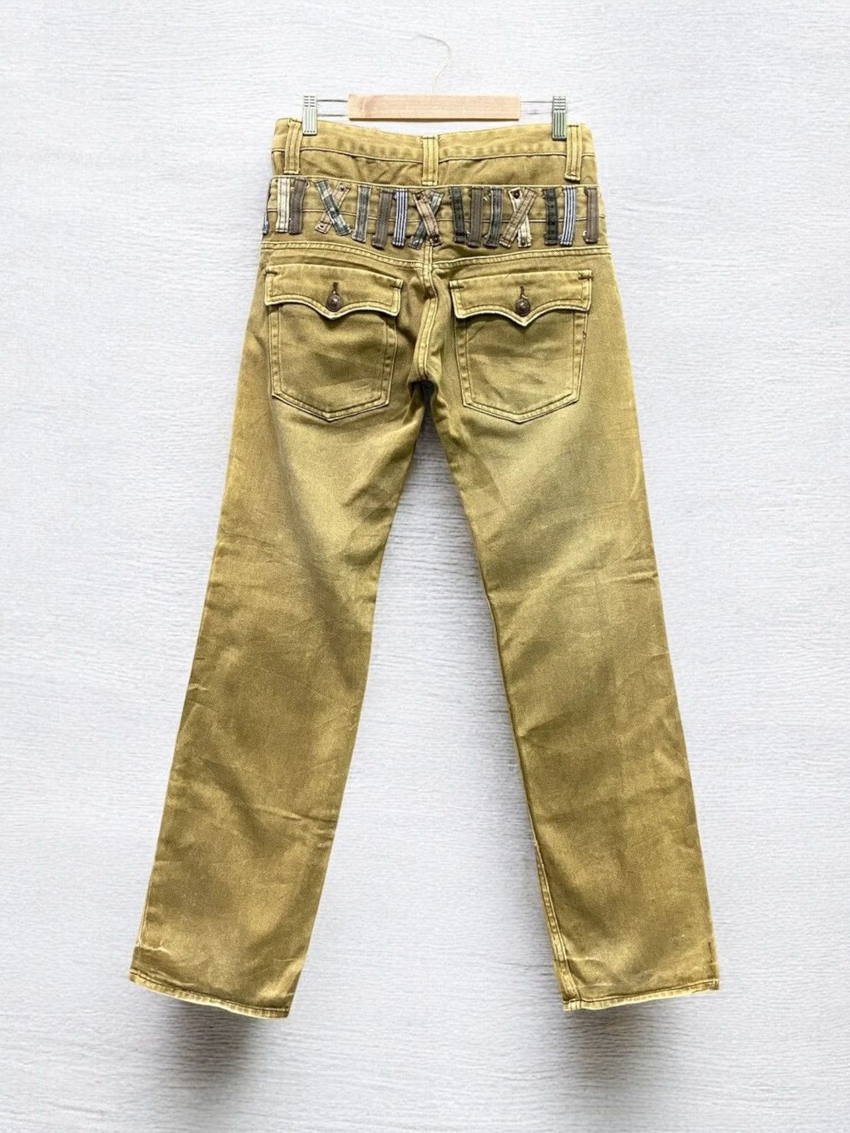 Hysteric Glamour DOMINATE HANDCRAFT DOUBLE WAIST DISTRESSED TROUSER PANT Size US 29 - 2 Thumbnail