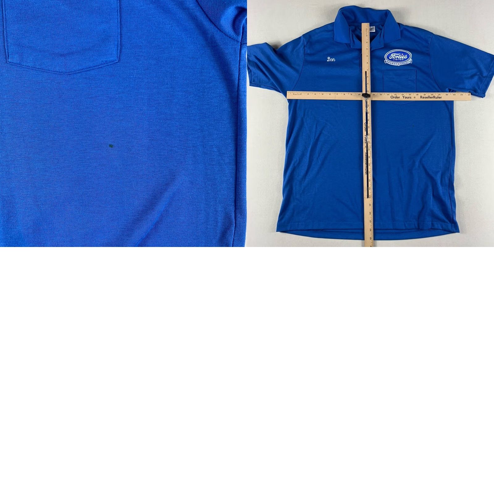Hanes VINTAGE Hanes Forties Limited Orange County polo shirt Mens XL blue Ford Car Club Vintage Polo Shirt Mens XL Blue Ford Car Club Vintage Overall Shirt Size US XL / EU 56 / 4 - 8 Thumbnail