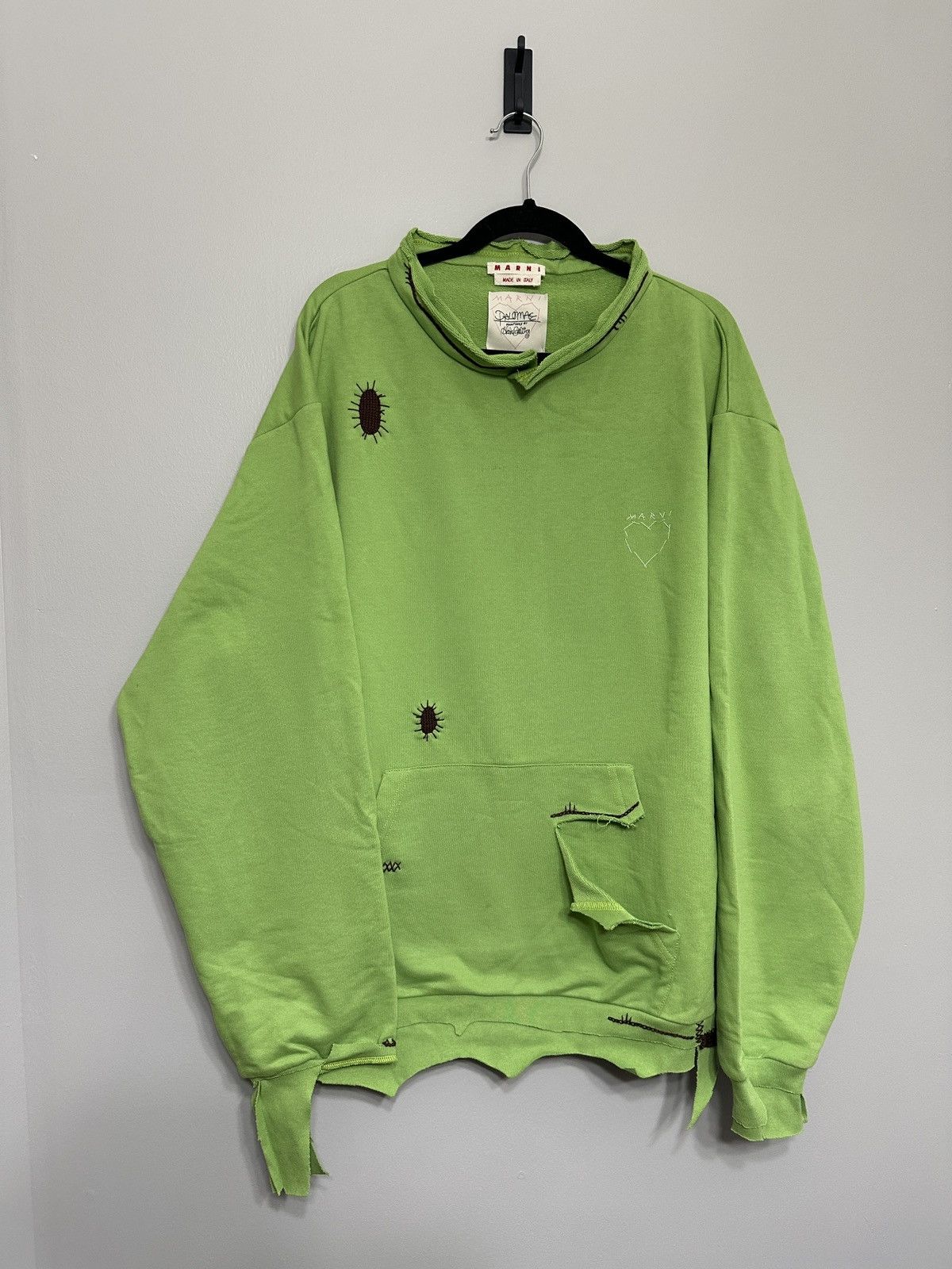 Marni MARNI EMBROIDERED DISTRESSED SWEATSHIRT Size US L / EU 52-54 / 3 - 1 Thumbnail