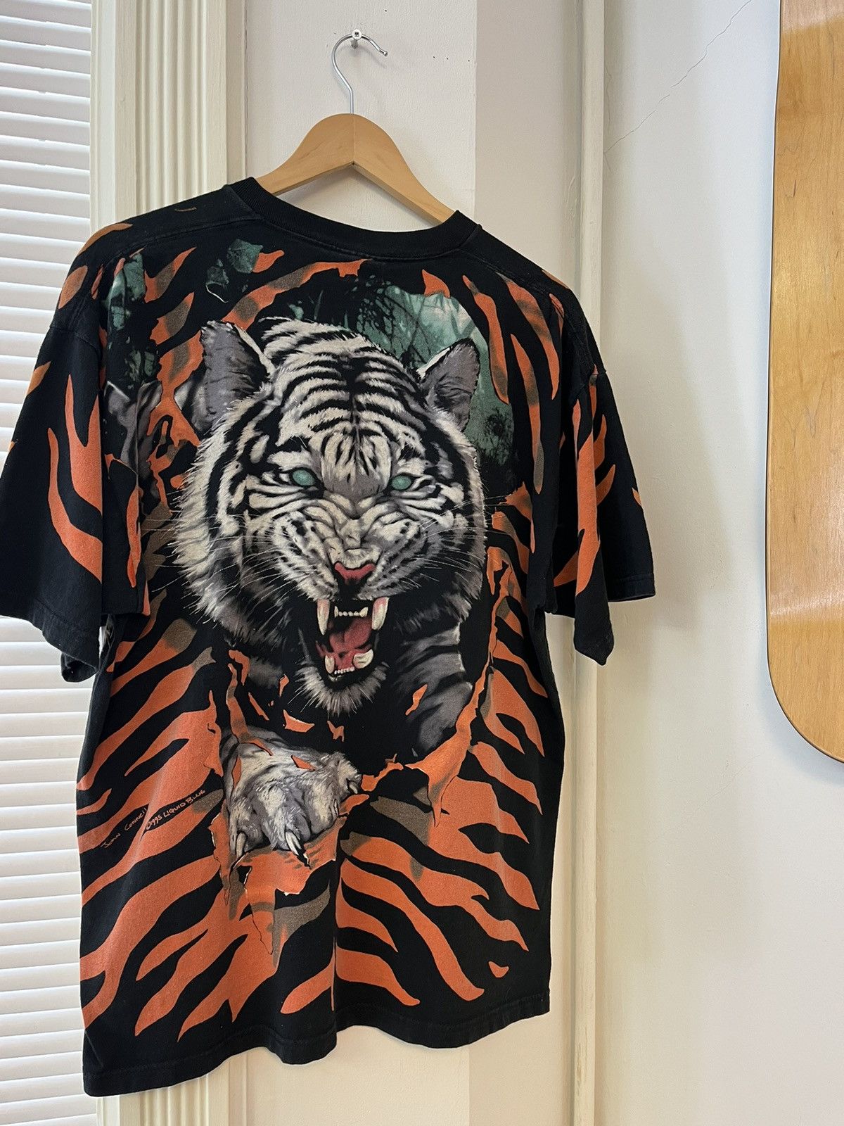 Vintage 1995 Liquid Blue AOP Tee Size US XL / EU 56 / 4 - 5 Thumbnail
