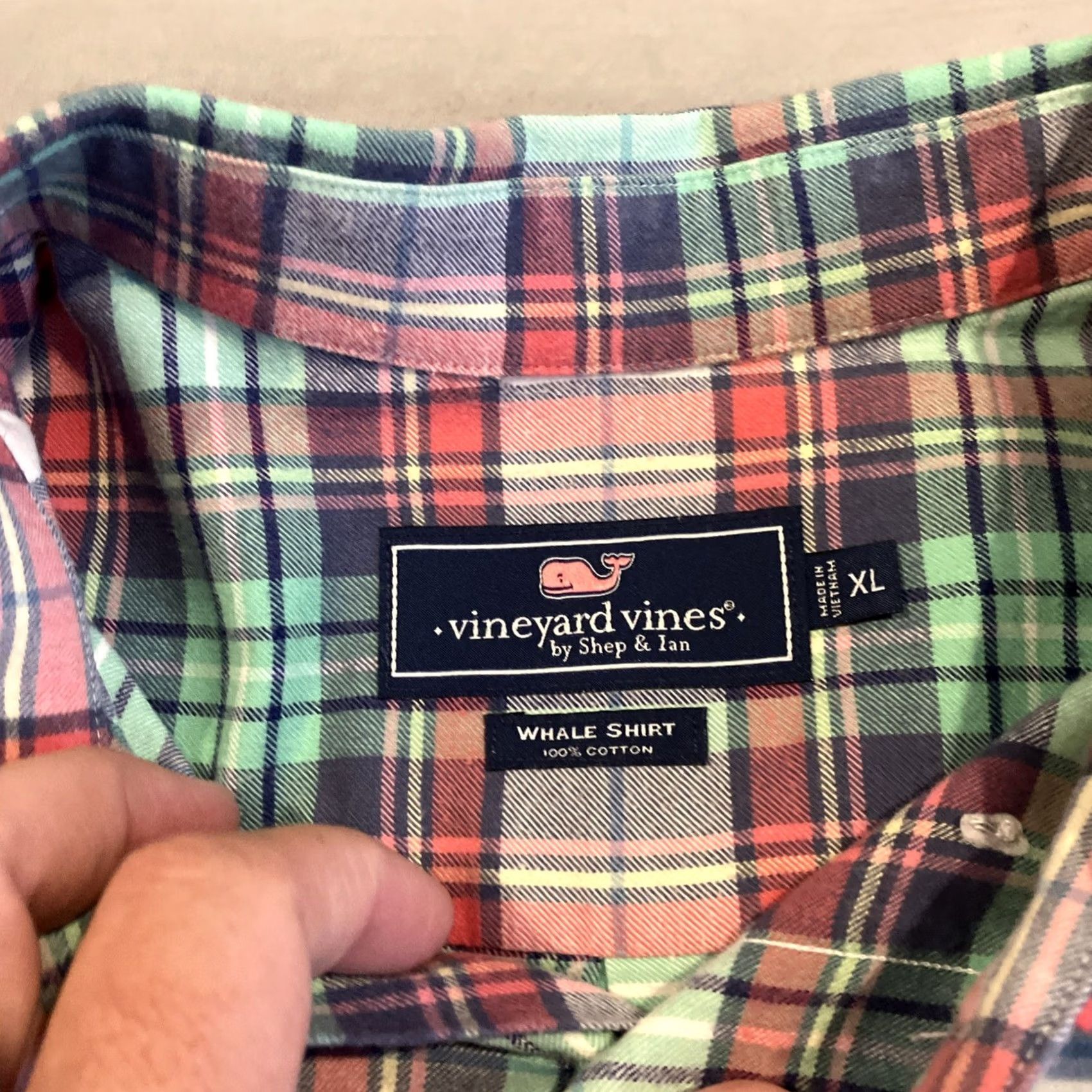 Vineyard Vines Vineyard Vines Whale Shirt Plaid Flannel Long Sleeve Button Down Shirt XL Size US L / EU 52-54 / 3 - 4 Thumbnail