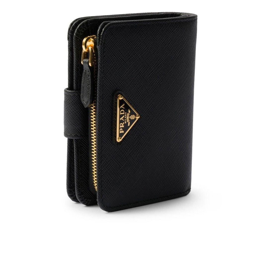 Prada PRADA Saffiano Black Leather Small Wallet New & Authentic Size ONE SIZE - 4 Thumbnail