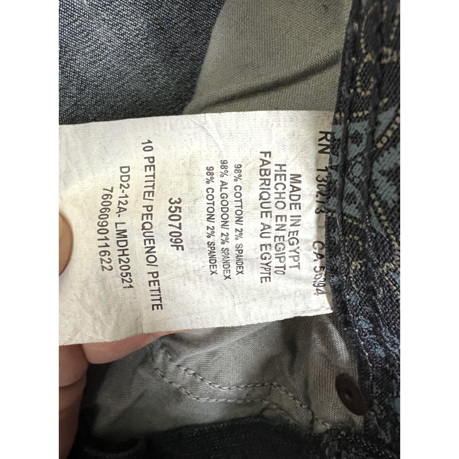 Lee Lee Jeans Womens 10 Petite Blue Dark Wash Straight Leg Comfort Stretch Denim Jeans Size 32" / US 10 / IT 46 - 3 Thumbnail