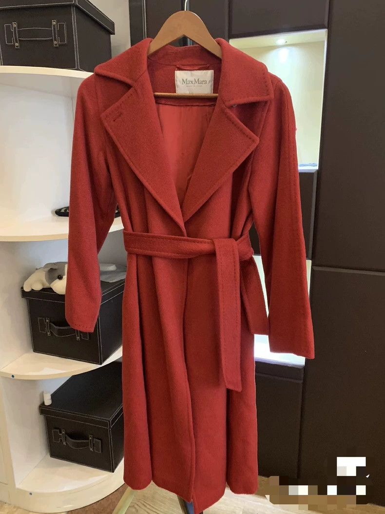 Max Mara MaxMara Manuela Red Wool Coat -dmc Size US S / EU 44-46 / 1 - 1 Thumbnail