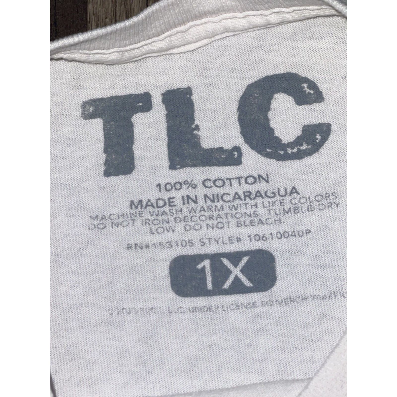 Vintage VINTAGE TLC T-Shirt White XL Men Regular XL 90s Size US XL / EU 56 / 4 - 3 Thumbnail