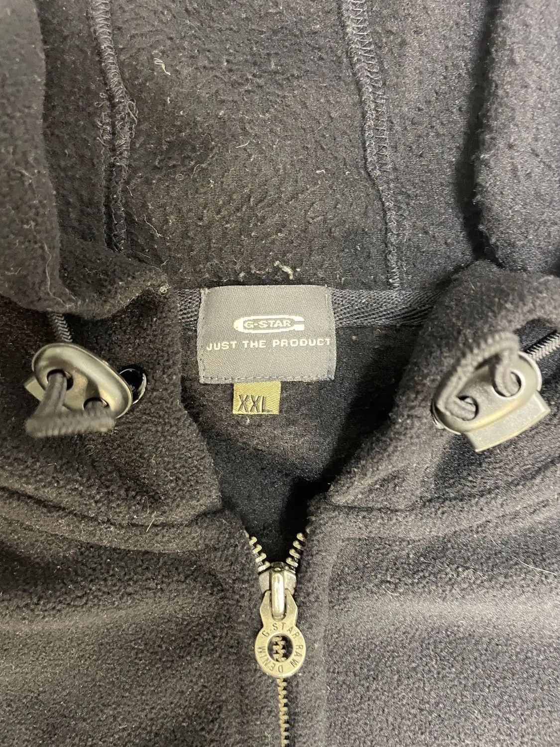 G-Star Vintage G-Star Raw Fleece Hoodie XXL Black Full Zip Jacket Size US XXL / EU 58 / 5 - 3 Thumbnail