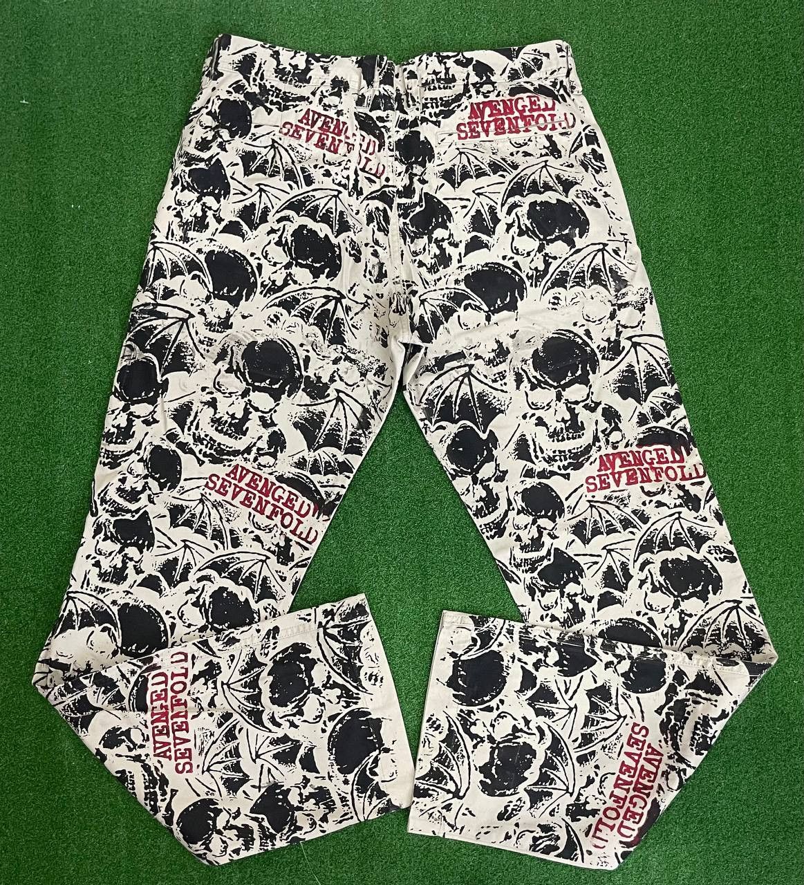 Handmade × Vintage Avenged Sevenfold Band Custom Print Handmade Limited Vintage Size US 31 - 1 Thumbnail