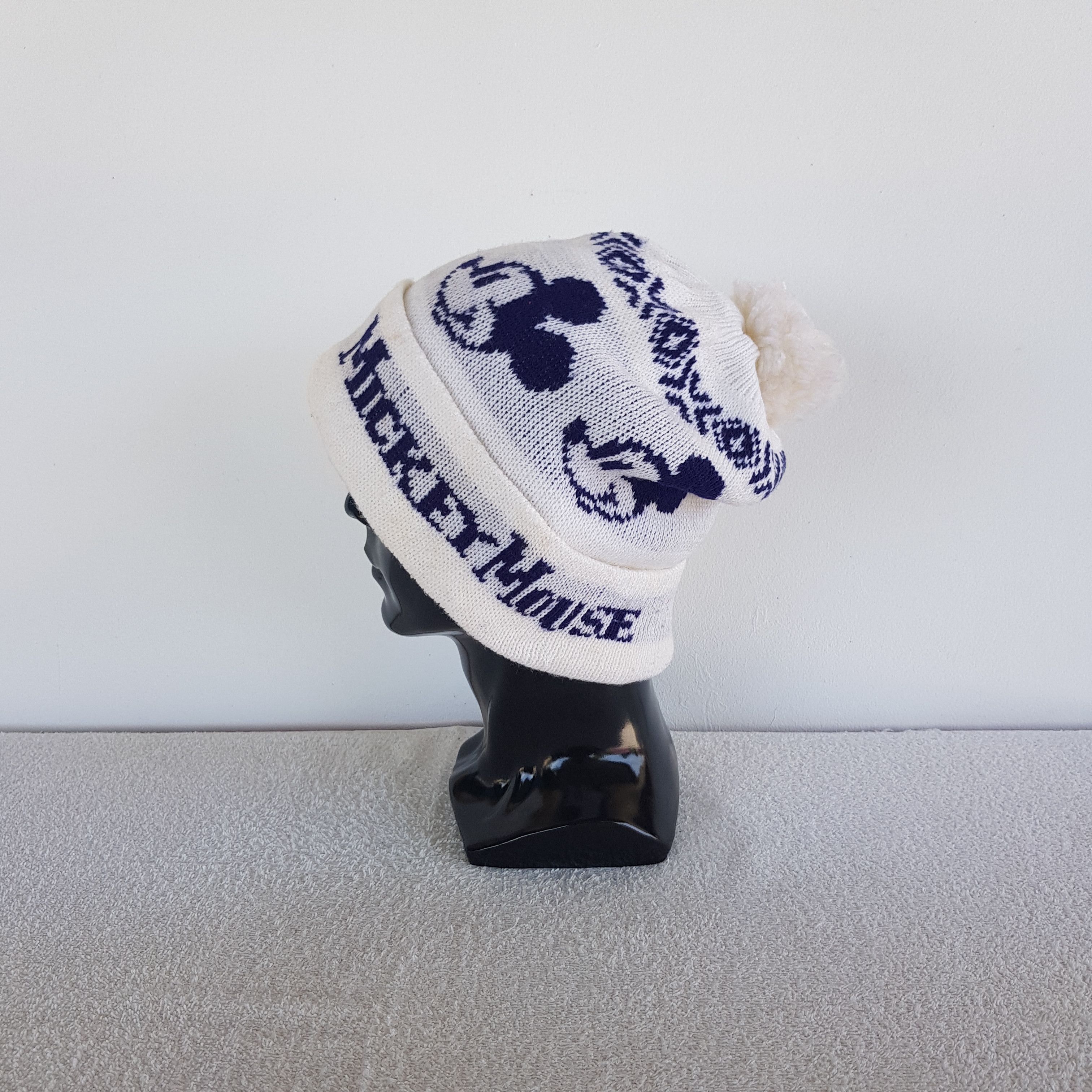 Mickey Mouse Vintage 80s Mickey Mouse Beanie Disney Cartoon Snow Caps Hat Size ONE SIZE - 4 Thumbnail