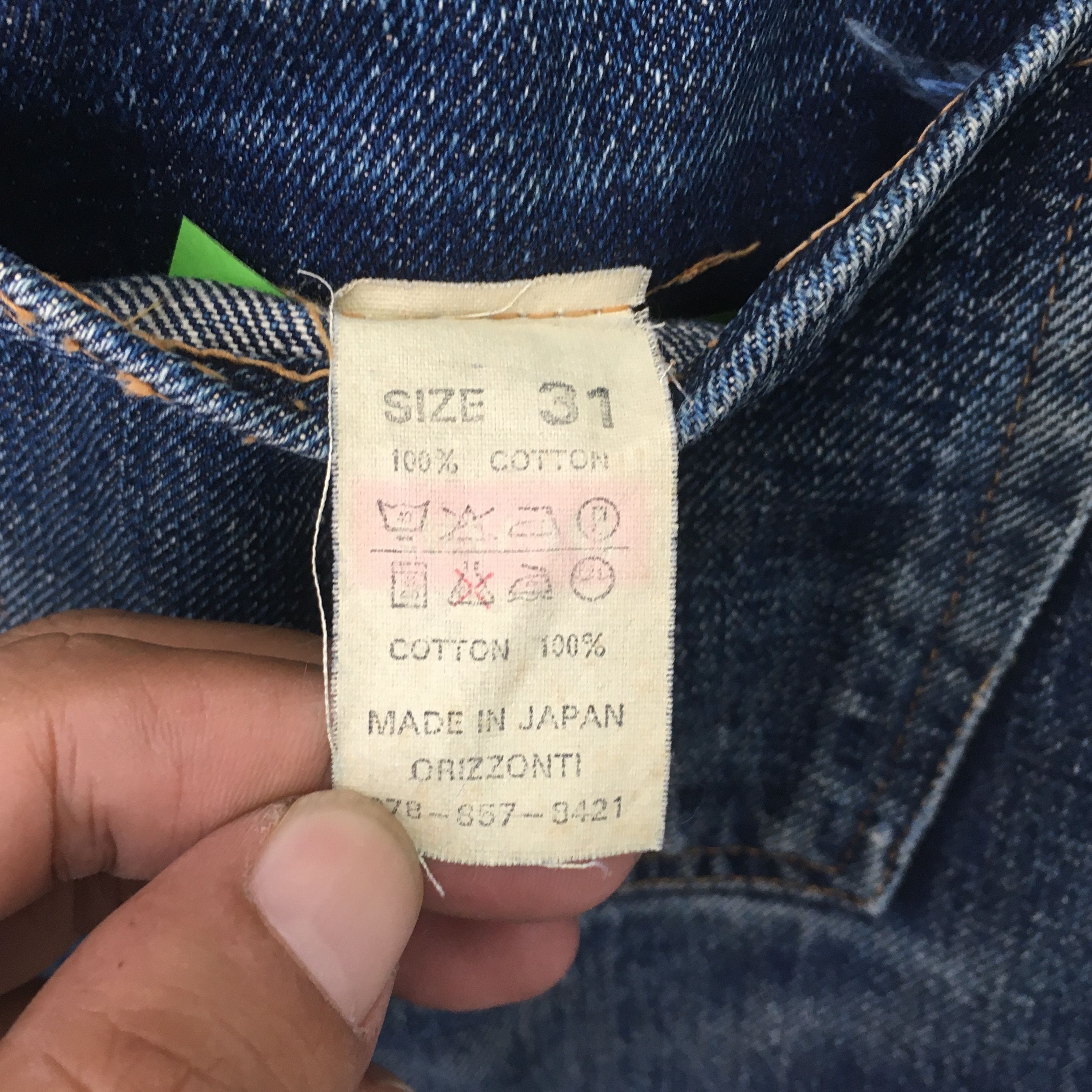 Denime Size 28x30 Vintage 90s Denime Big E Japan Denim S1450 Size US 28 / EU 44 - 13 Thumbnail