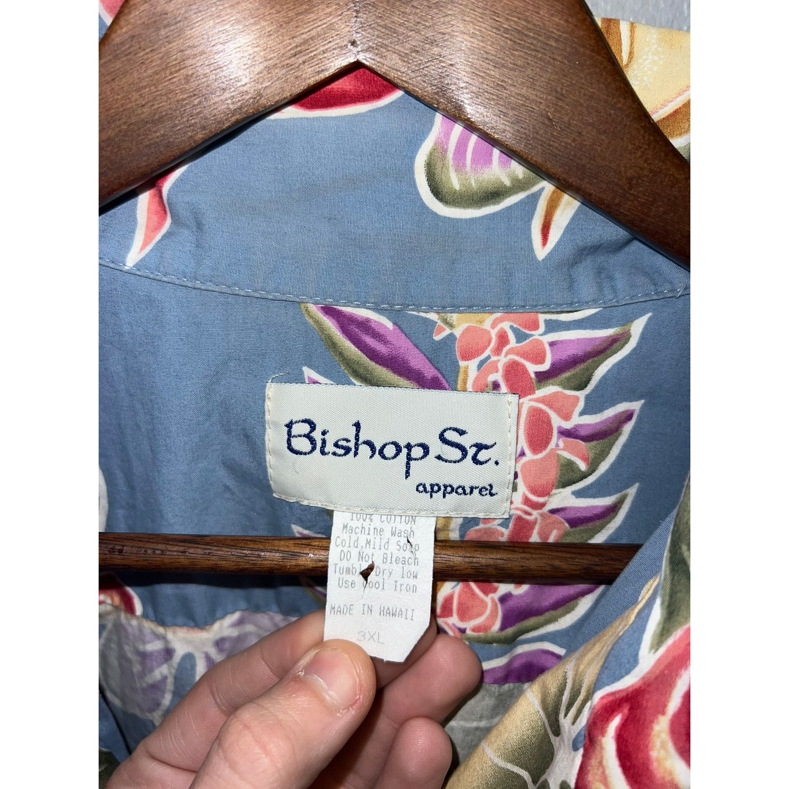 Vintage Vintage Bishop St Hawaiian Shirt Button Down Floral VTG 3XL Size US XXL / EU 58 / 5 - 7 Thumbnail