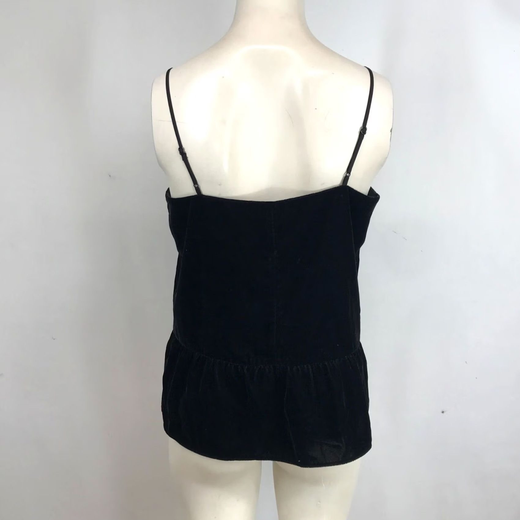 J.Crew J. CREW Womens 4 Black Spaghetti Strap V Neck Polyester Tank Size S / US 4 / IT 40 - 5 Thumbnail