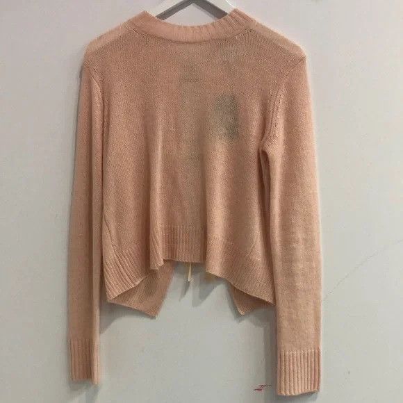 image of Derek Lam 10 Crosby Peach Cashmere Tie Back Sweater, Women's (Size Small)