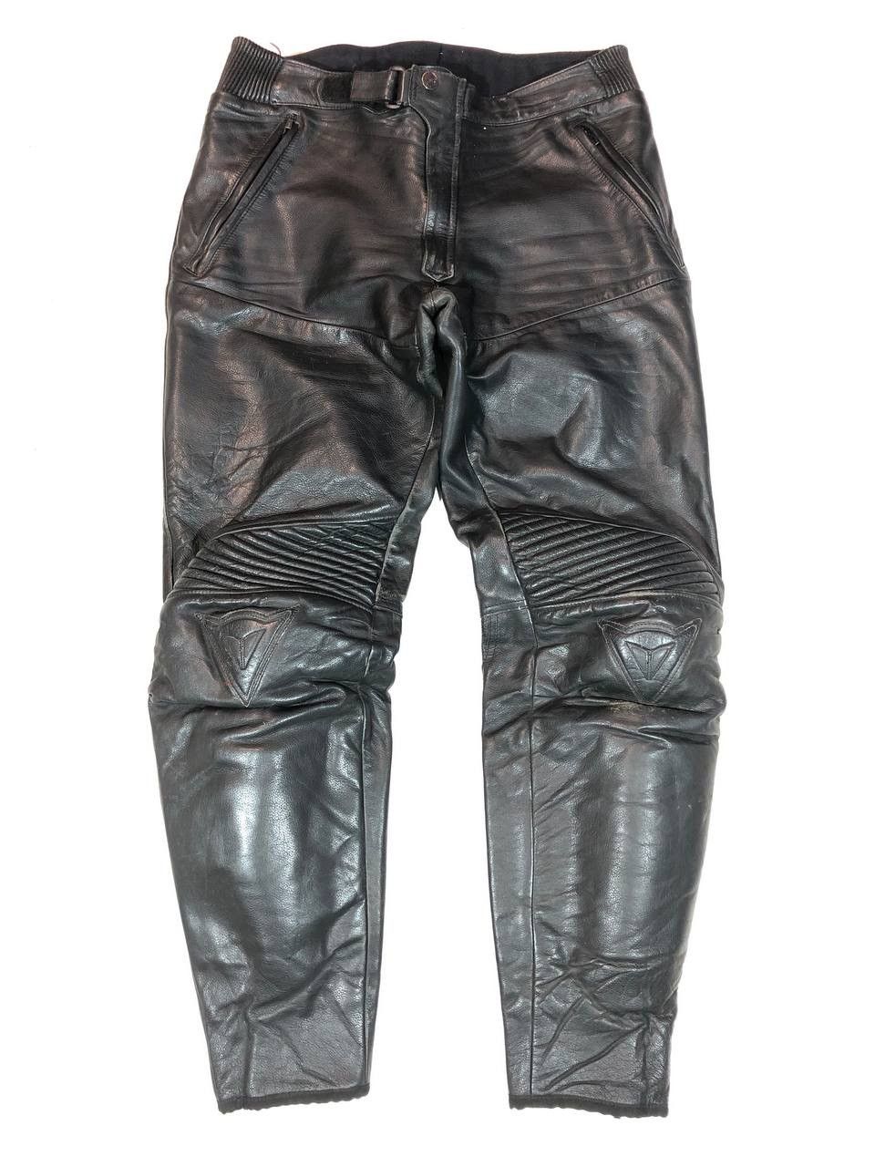 image of Dainese Leather Motorcycle Black Pants Made In Italy, Men's (Size 34)
