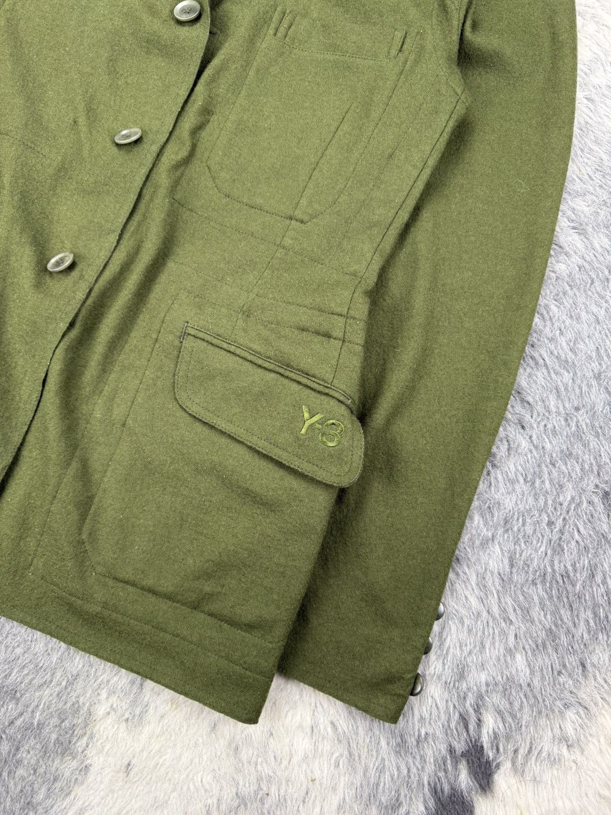 Yohji Yamamoto FW2013 YohjiYamamoto x Adidas Y-3 Utility Padded Wool Blazer Size US M / EU 48-50 / 2 - 19 Thumbnail
