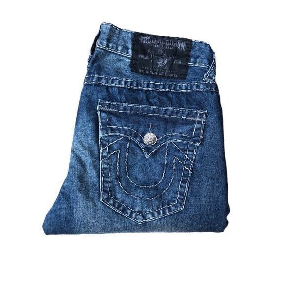 Vintage True Religion Jeans Size 36 RICKY BIG T Blue