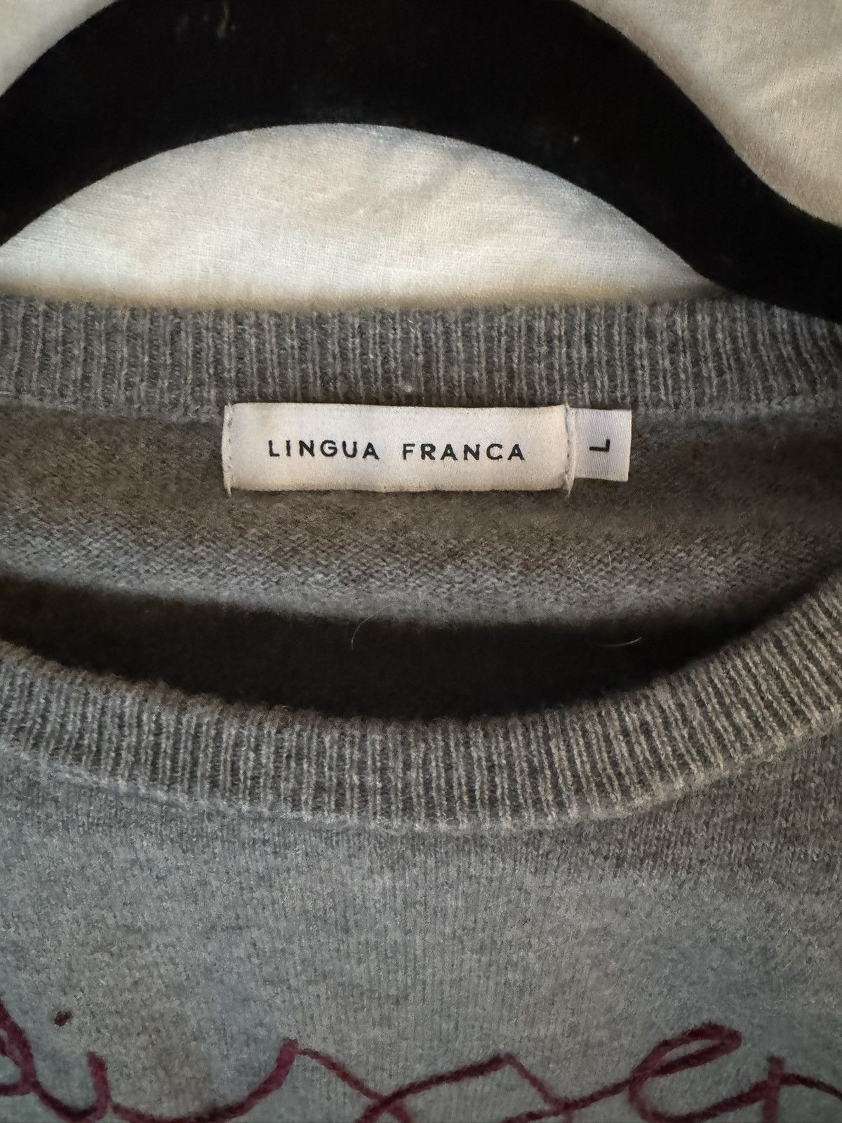 Other Lengua Franca “i dissent” Sweater 100% Cashmere Size US L / EU 52-54 / 3 - 3 Thumbnail