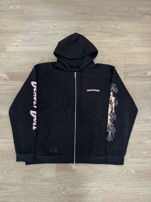 Chrome Hearts Chrome Hearts Deadly Doll multi cross hoodie | Grailed