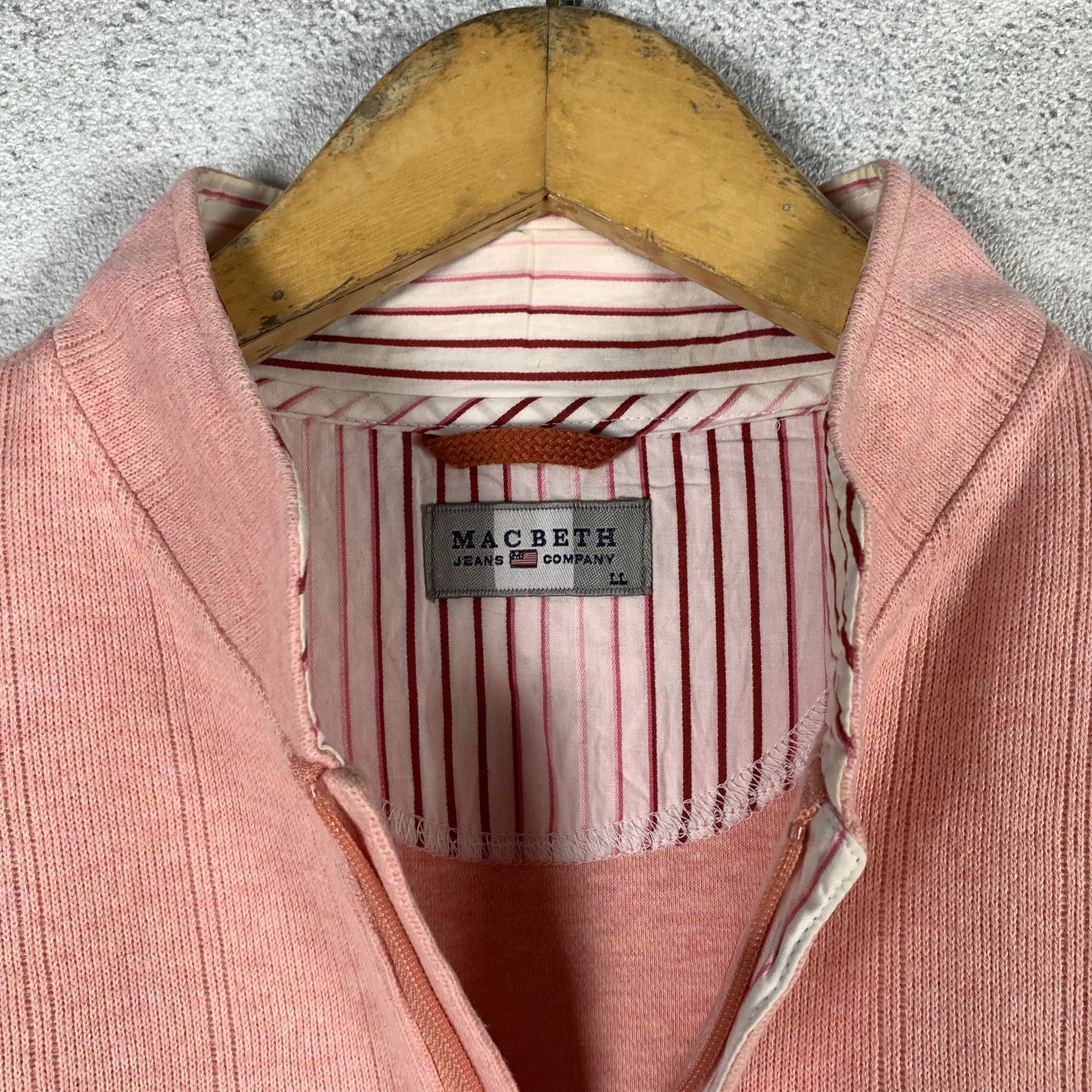 Vintage Vintage 90s Macbet Halfzip Soft Pink Sweatshirt Crewneck Size US L / EU 52-54 / 3 - 4 Thumbnail