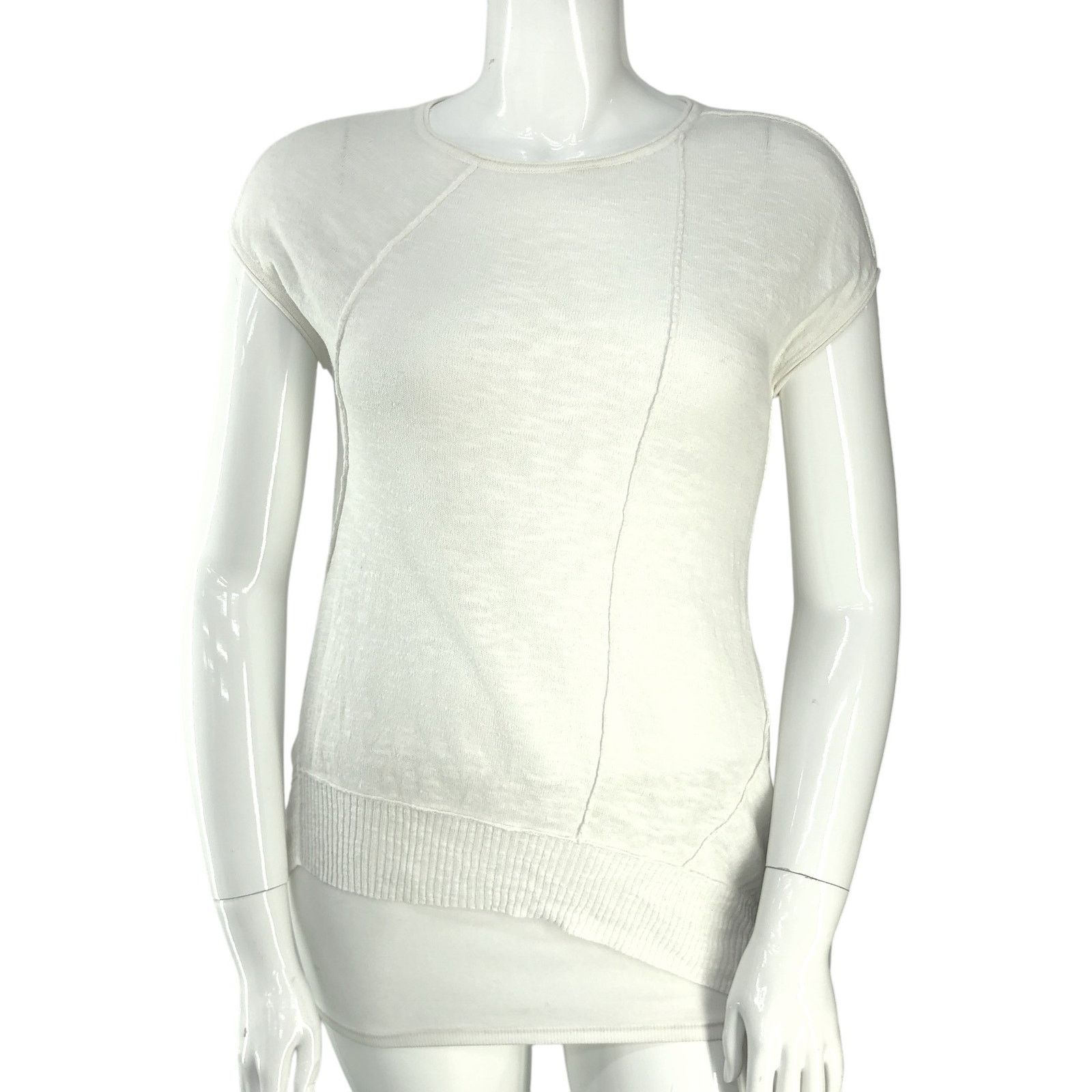 Eileen Fisher Eileen Fisher Sz PM Top Organic Linen Cotton Slub Asymmetric Size M / US 6-8 / IT 42-44 - 11 Thumbnail
