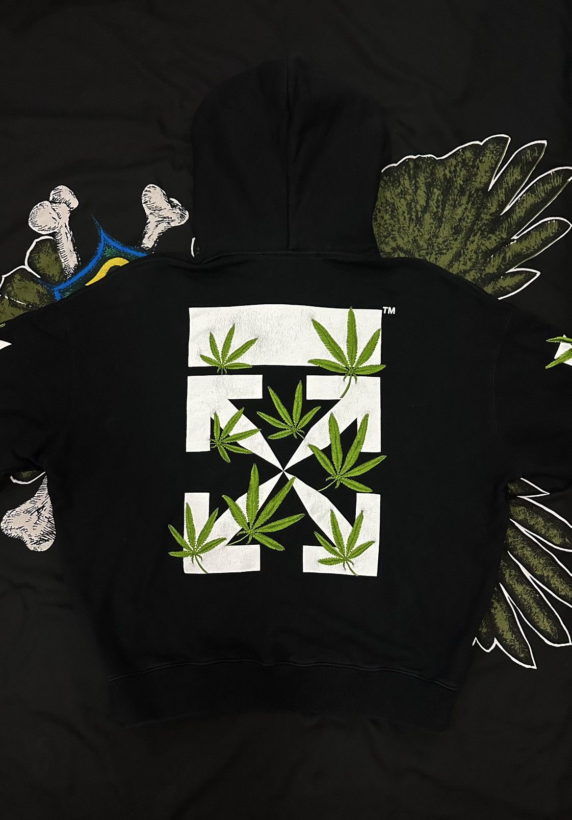 Off-White Off-White Marijuana Hoodie baggy Black @2013 Virgil Abloh Size US XL / EU 56 / 4 - 1 Thumbnail