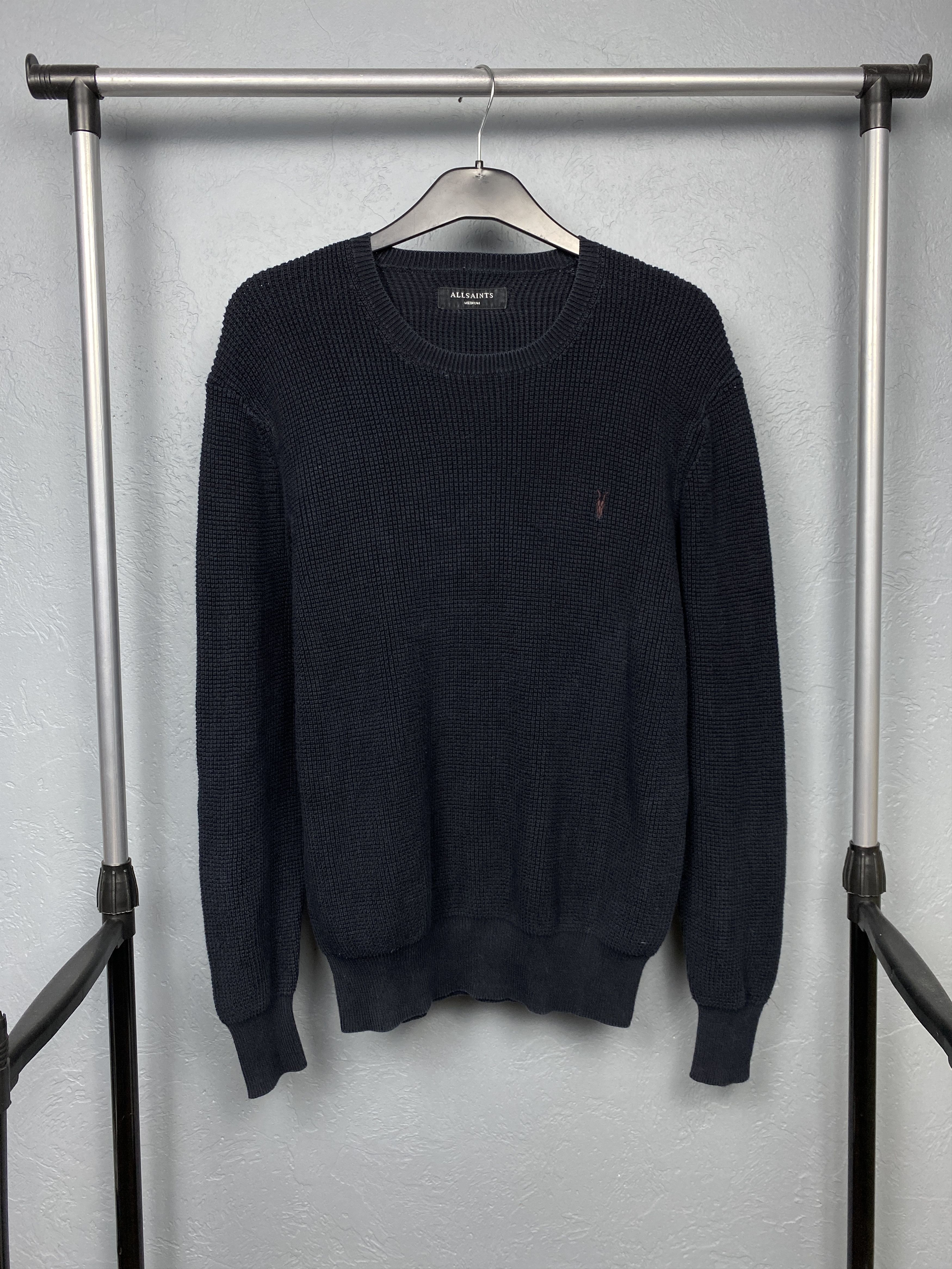 Allsaints Allsaints Mens Trias Crew Neck Knit Sweater Size US M / EU 48-50 / 2 - 1 Thumbnail