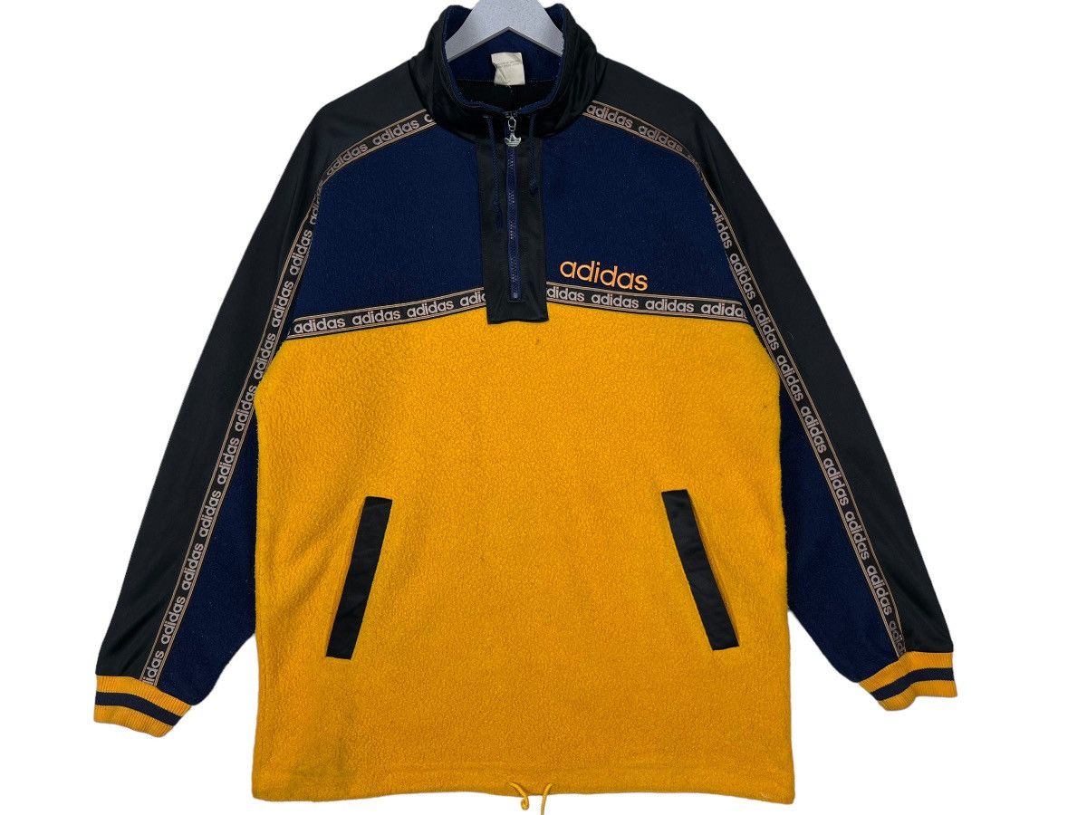 Adidas 🔥 VINTAGE ADIDAS HYBRID FLEECE ANORAK JACKET Size US L / EU 52-54 / 3 - 10 Thumbnail